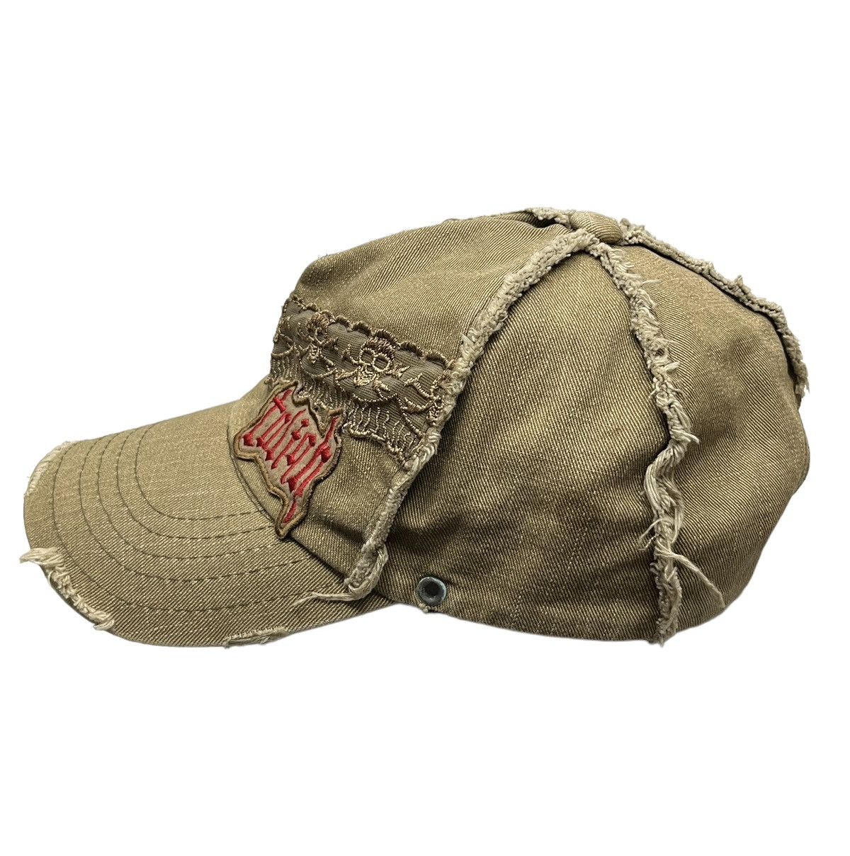 Vintage Vtg Punk SKULL CROSSBONES Distressed Hat Mastermind Style Size ONE SIZE - 6 Thumbnail