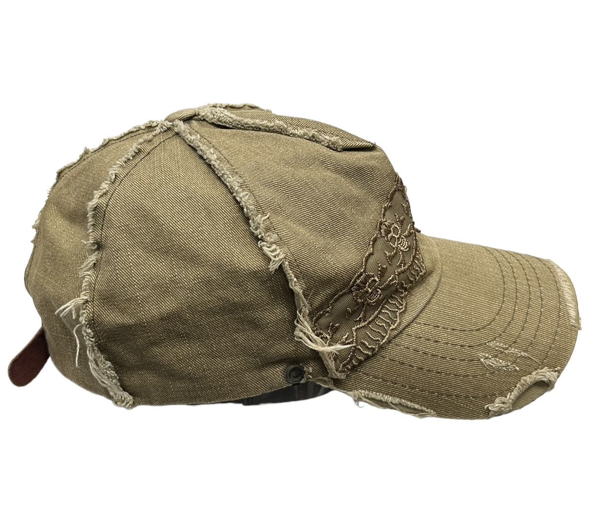 Vintage Vtg Punk SKULL CROSSBONES Distressed Hat Mastermind Style Size ONE SIZE - 5 Thumbnail