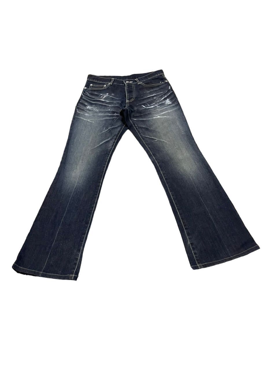 Tornado Mart Japanese Tornado Mart Painter Distressed Flare Jeans Size US 30 / EU 46 - 2 Thumbnail
