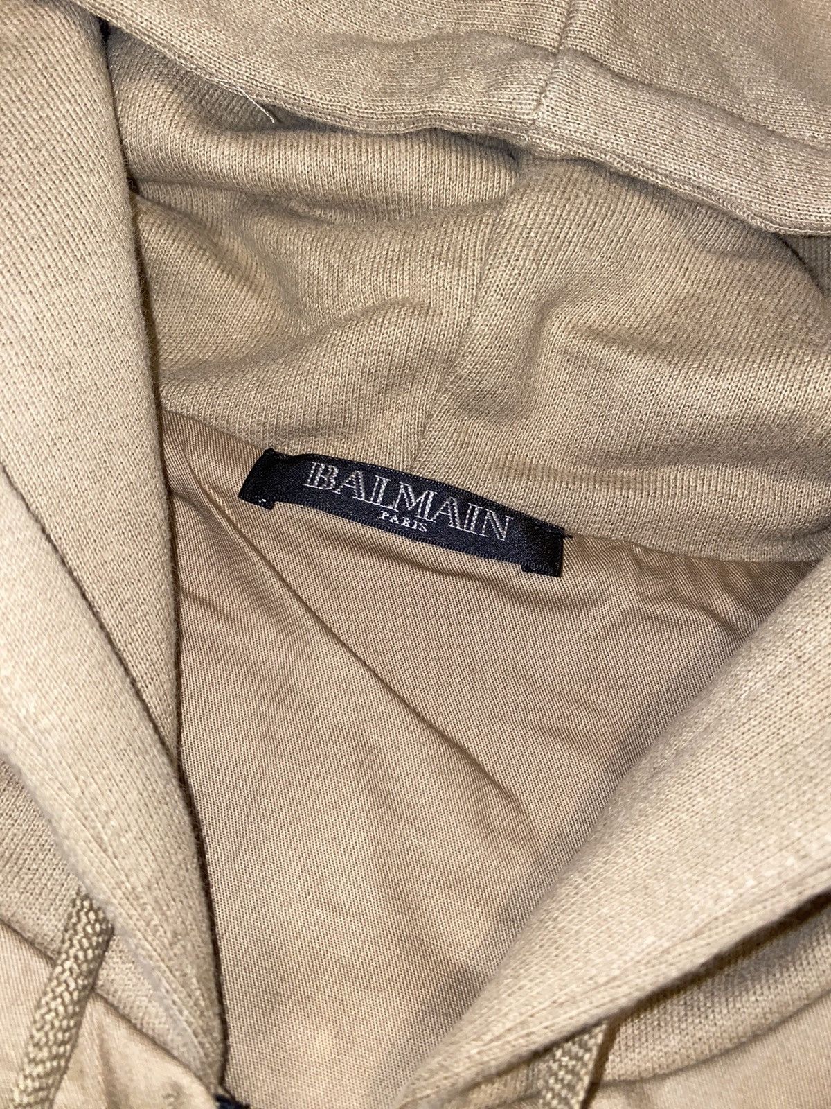 Balmain Balmain Sand Military Technical Sleeveless Hoodie Size US M / EU 48-50 / 2 - 12 Thumbnail