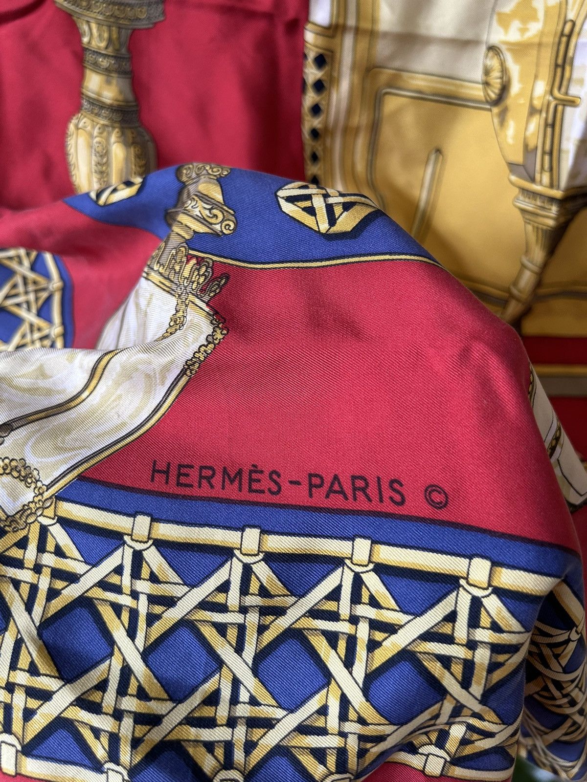Hermes × Vintage Hermes Silk Scarf Size ONE SIZE - 3 Thumbnail