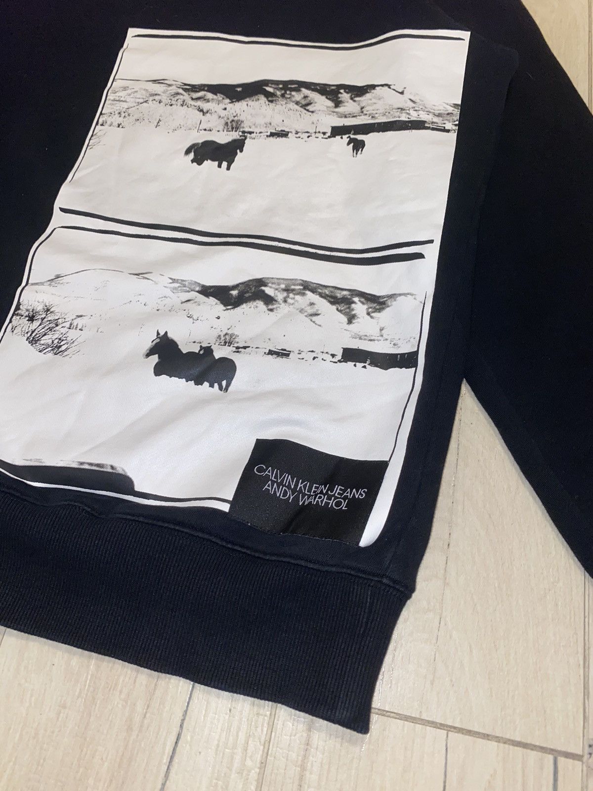 Calvin Klein 205W39NYC Calvin Klein X Andy Warhol Horse Print Black Crewneck Size US M / EU 48-50 / 2 - 6 Thumbnail