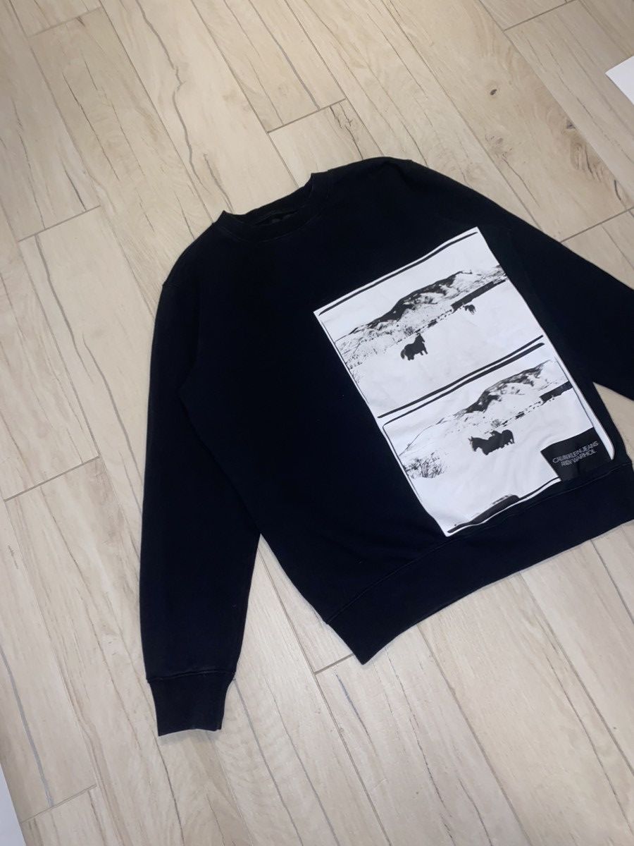 Calvin Klein 205W39NYC Calvin Klein X Andy Warhol Horse Print Black Crewneck Size US M / EU 48-50 / 2 - 3 Thumbnail