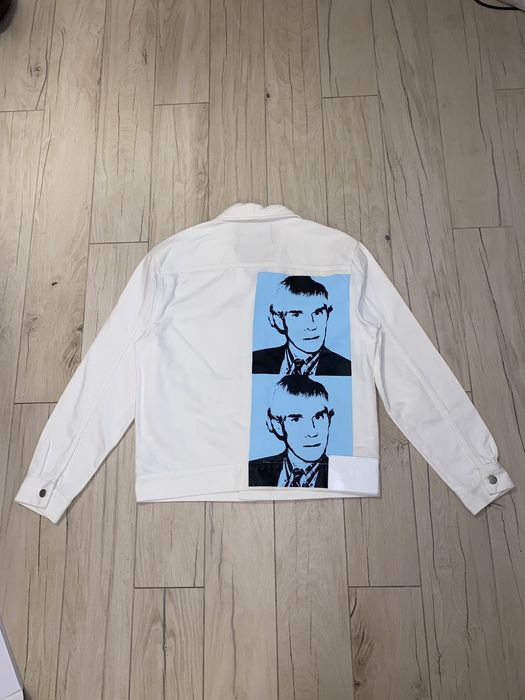 Raf Simons Calvin Klein X Andy Warhol Face Logo Denim Jacket | Grailed