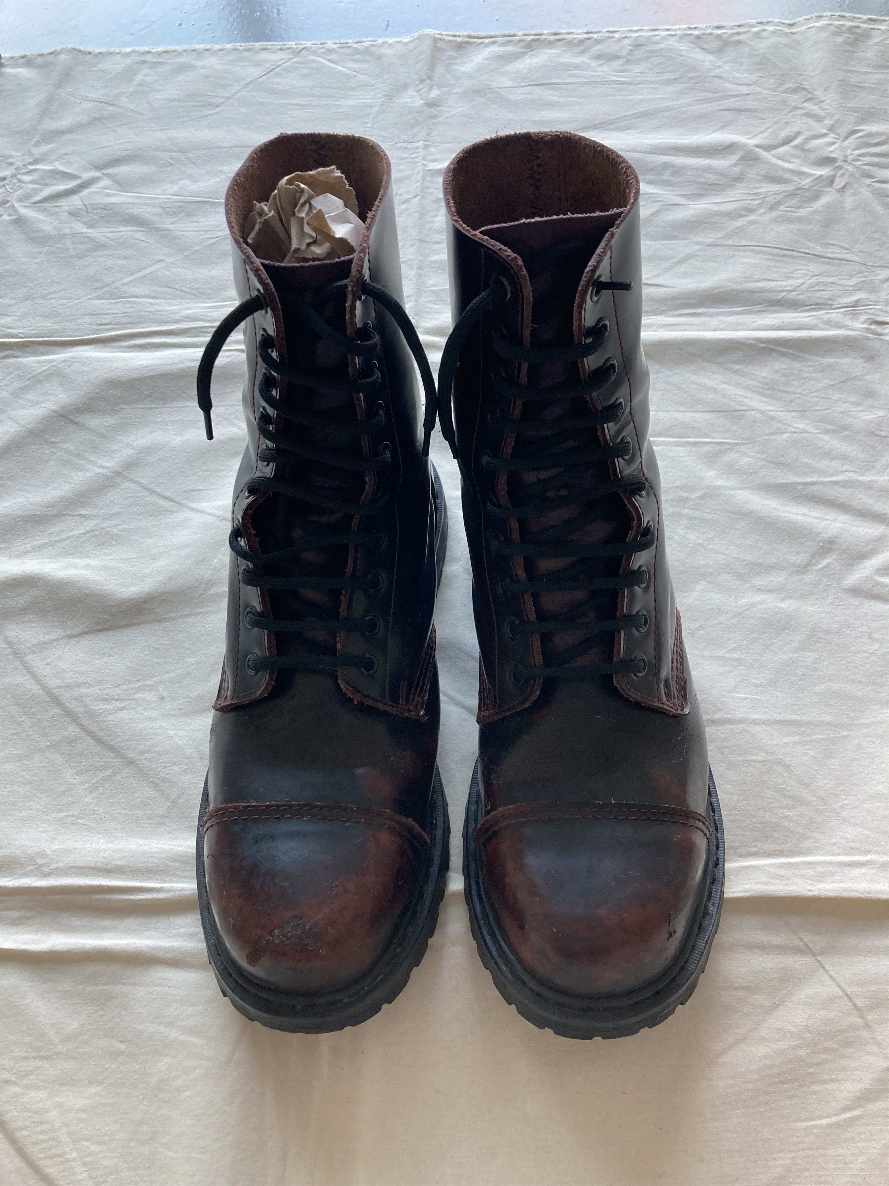 Vintage Undercover 90's Red Leather Steel Toe Punk Boots Size US 14 / EU 47 - 2 Thumbnail