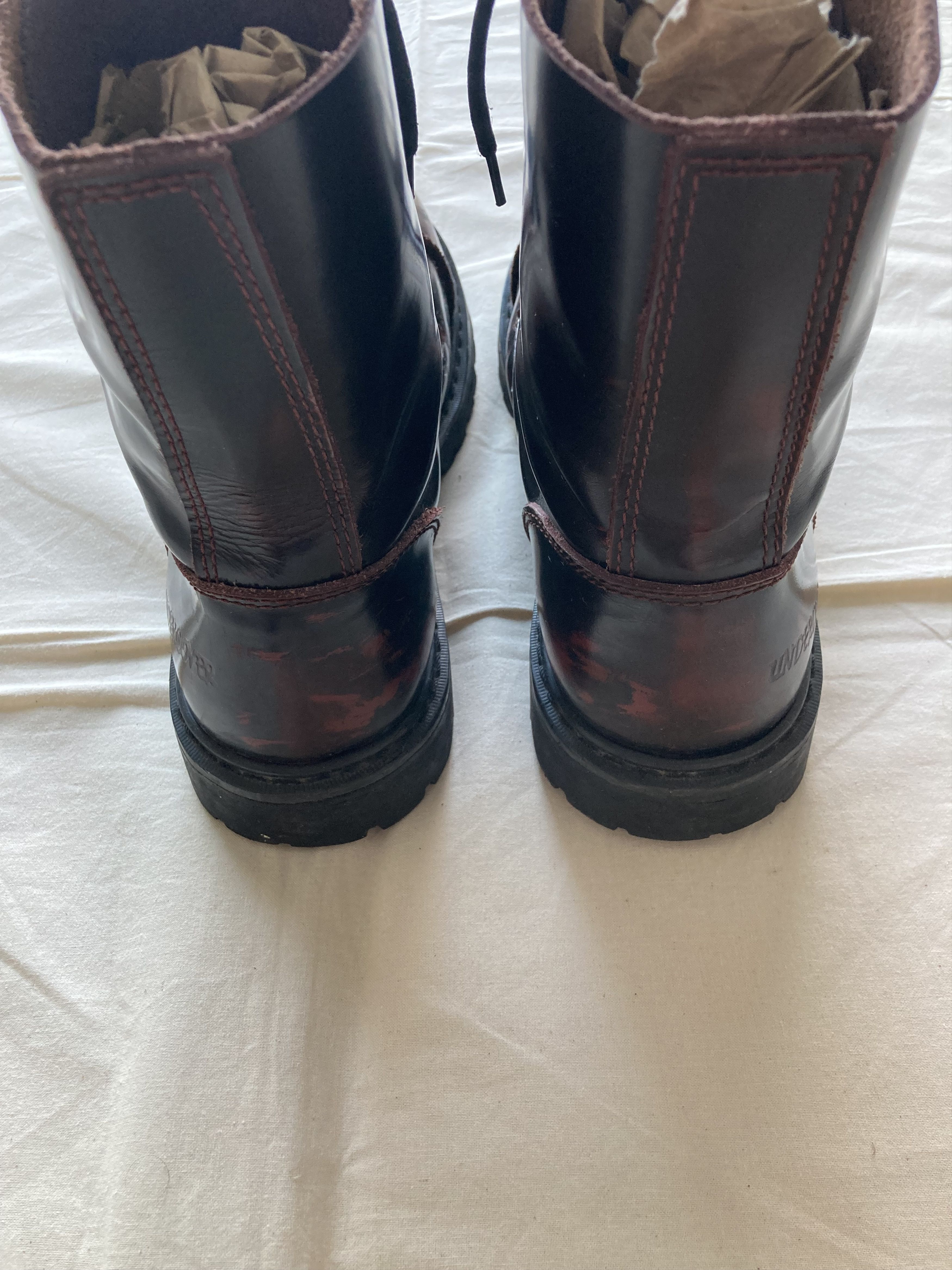 Vintage Undercover 90's Red Leather Steel Toe Punk Boots Size US 14 / EU 47 - 4 Thumbnail