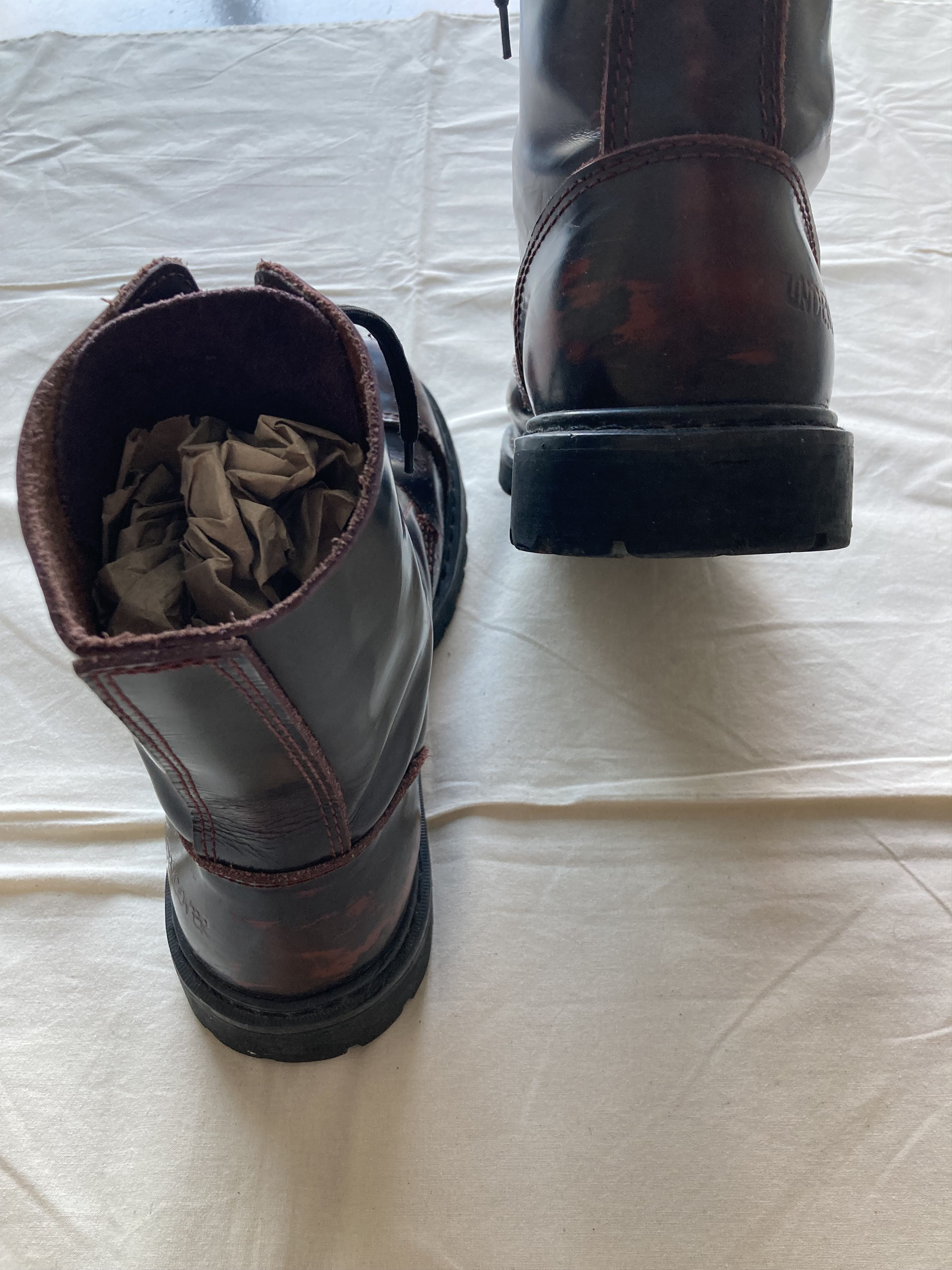 Vintage Undercover 90's Red Leather Steel Toe Punk Boots Size US 14 / EU 47 - 5 Thumbnail