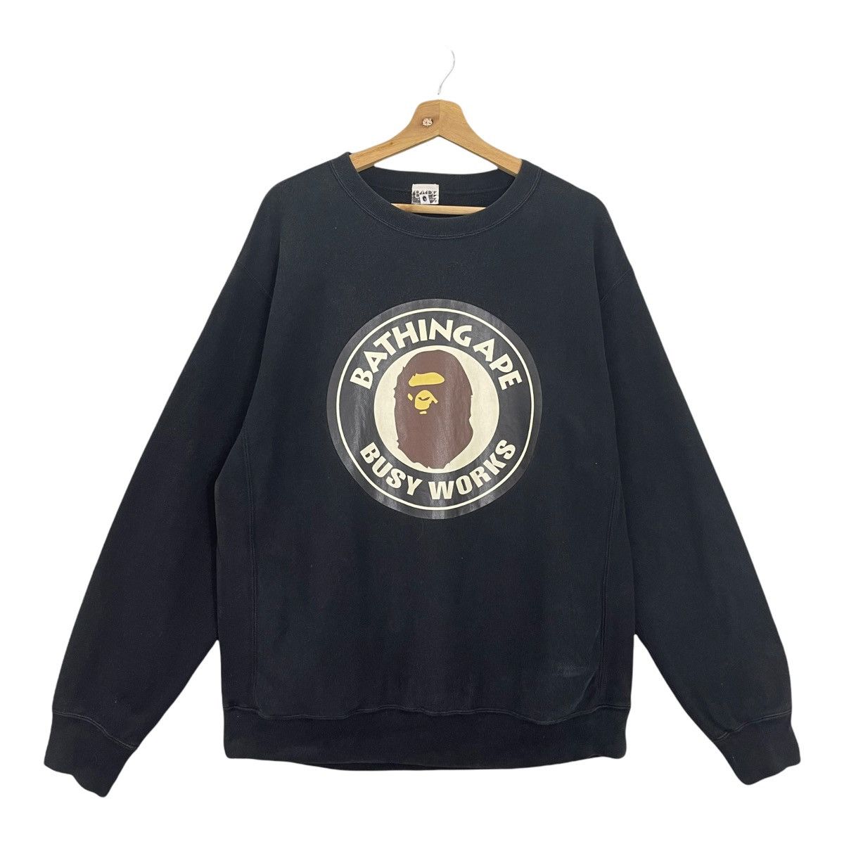 Bape Vintage 90s Bathing Ape Busy Works Crewneck Size US L / EU 52-54 / 3 - 1 Thumbnail