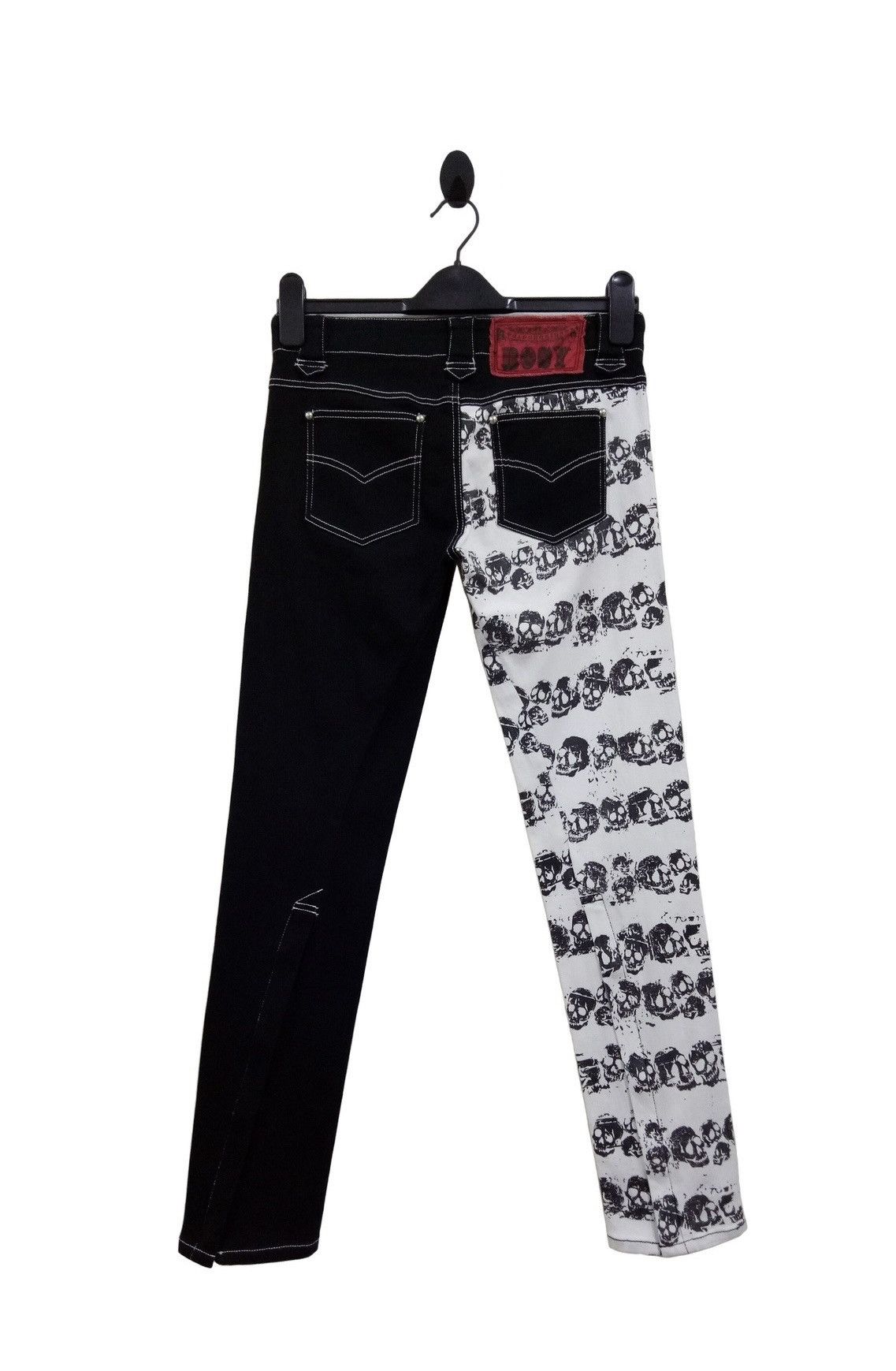 Japanese Brand × Seditionaries ALGONQUINS Punk Skull Asymetrical Skinny Jeans Seditionaries Size US 29 - 2 Thumbnail