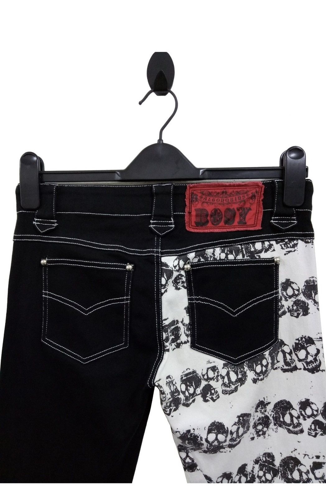 Japanese Brand × Seditionaries ALGONQUINS Punk Skull Asymetrical Skinny Jeans Seditionaries Size US 29 - 3 Thumbnail