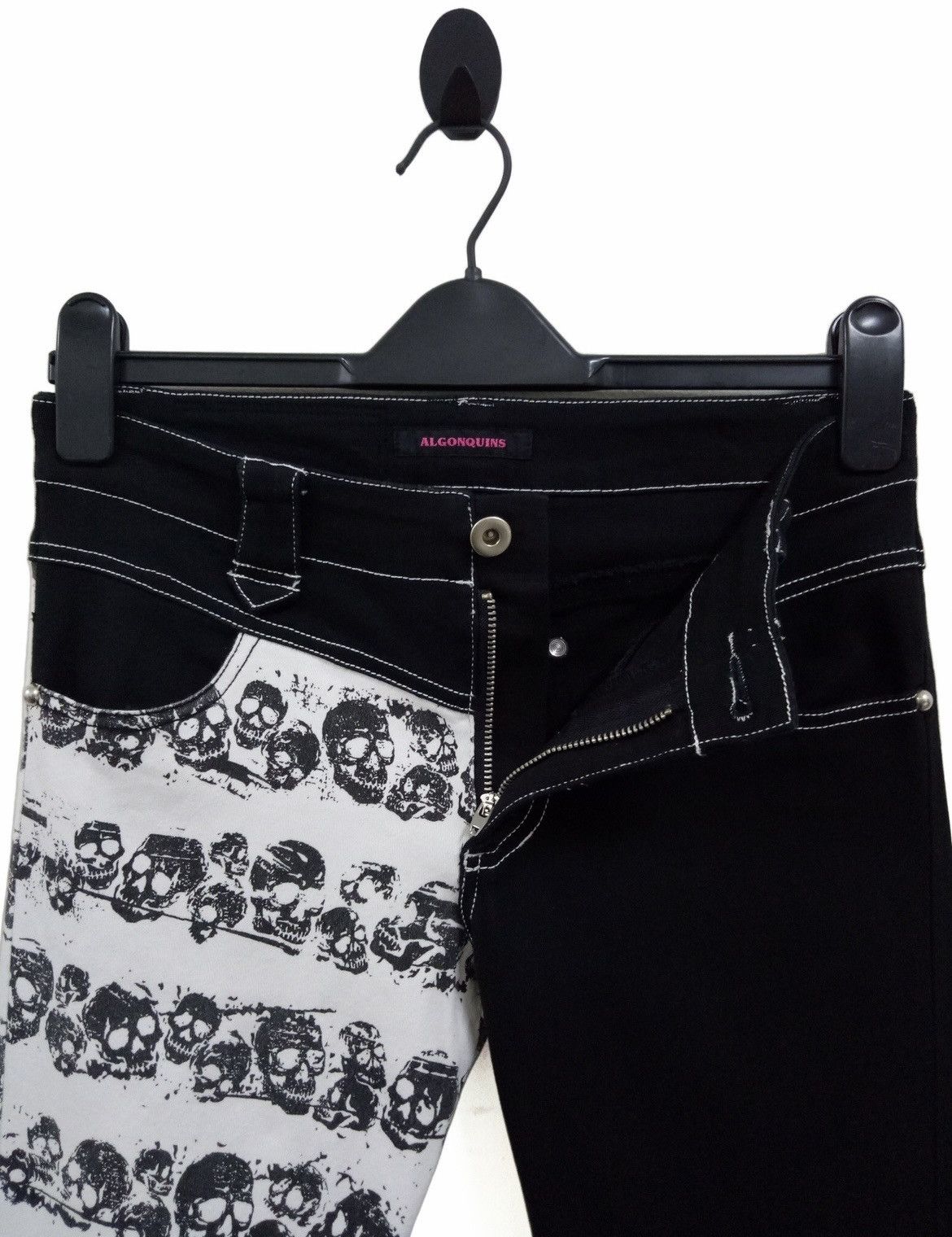 Japanese Brand × Seditionaries ALGONQUINS Punk Skull Asymetrical Skinny Jeans Seditionaries Size US 29 - 14 Thumbnail