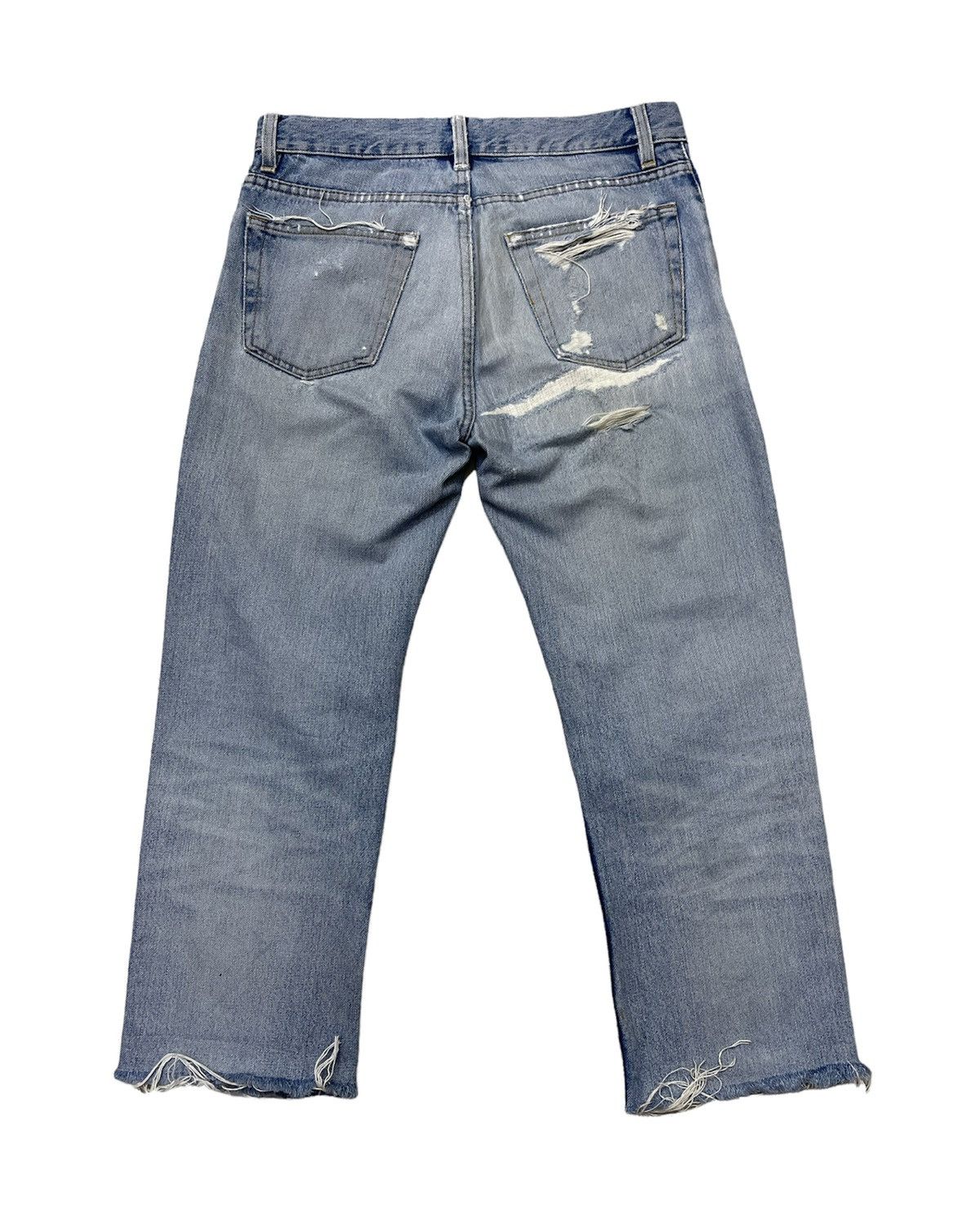 Helmut Lang Distressed Sanded Denim Cut Off Size US 30 / EU 46 - 2 Thumbnail