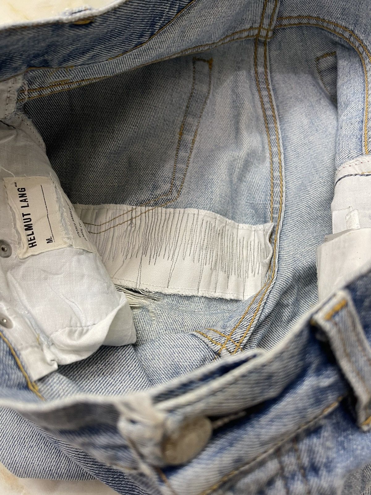 Helmut Lang Distressed Sanded Denim Cut Off Size US 30 / EU 46 - 6 Thumbnail