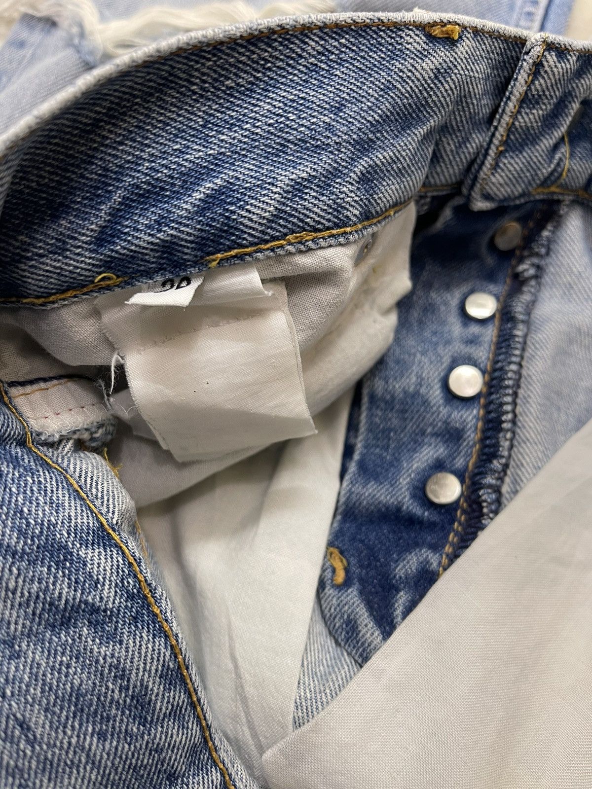 Helmut Lang Distressed Sanded Denim Cut Off Size US 30 / EU 46 - 9 Thumbnail