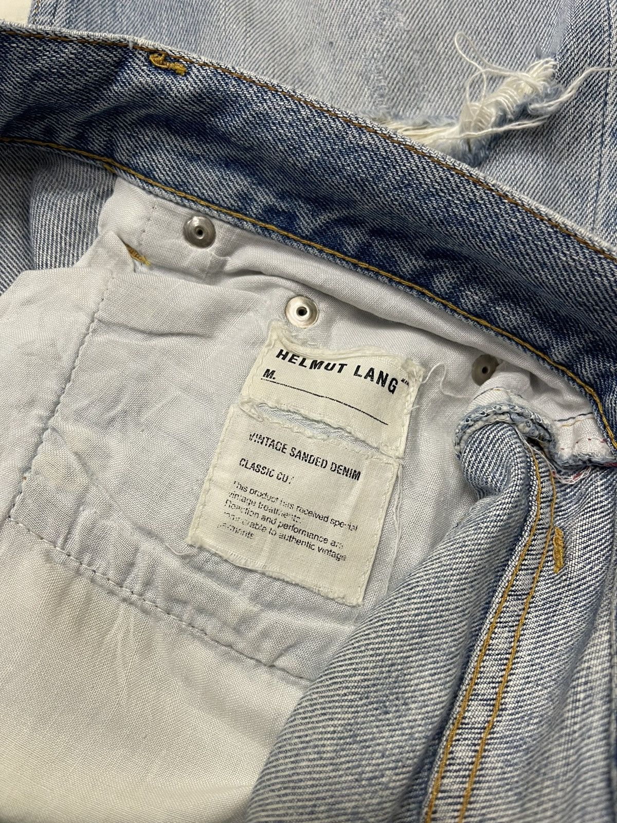 Helmut Lang Distressed Sanded Denim Cut Off Size US 30 / EU 46 - 5 Thumbnail