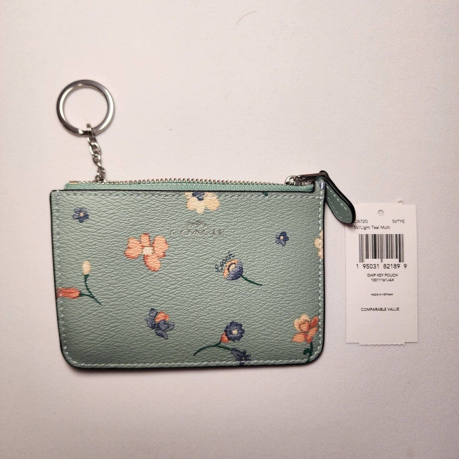 Coach Key Pouch With Mystical Floral Print