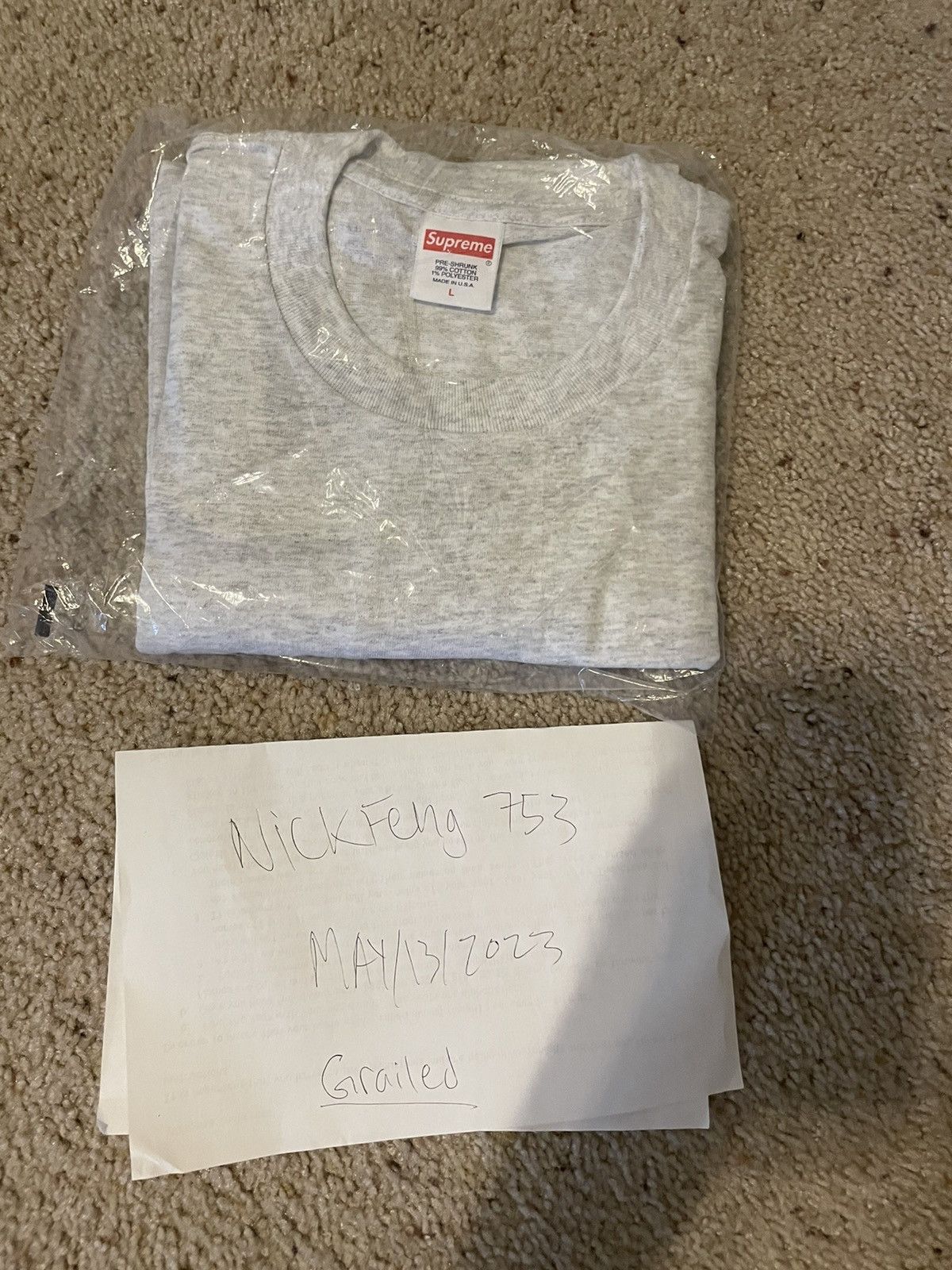 Supreme BRAND NEW Supreme Motion Logo Tee Ash Grey | Grailed