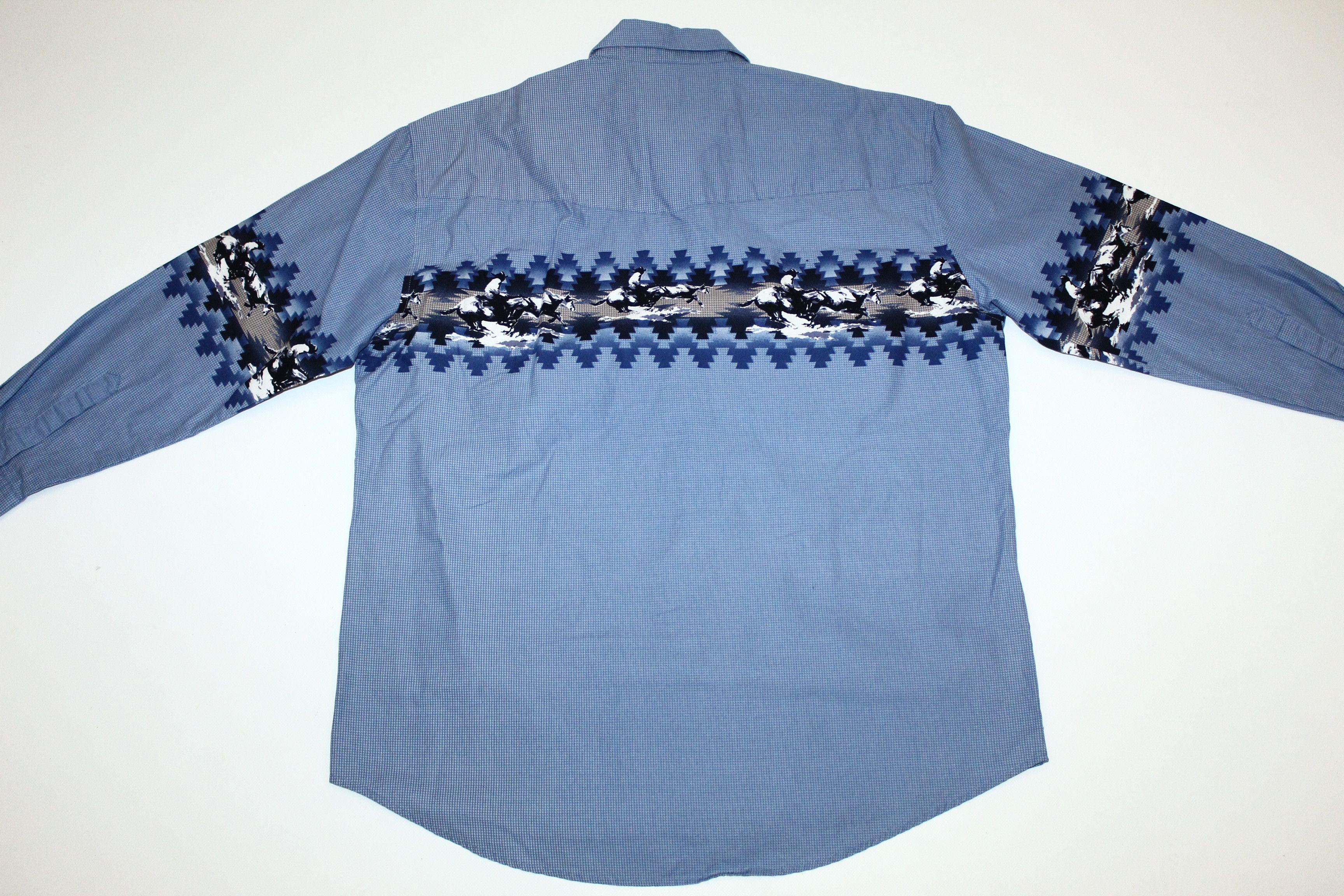 Cowboy Equipment Vintage Wrangler Cowboys Art Western Baggy Shirt Size US XL / EU 56 / 4 - 7 Thumbnail