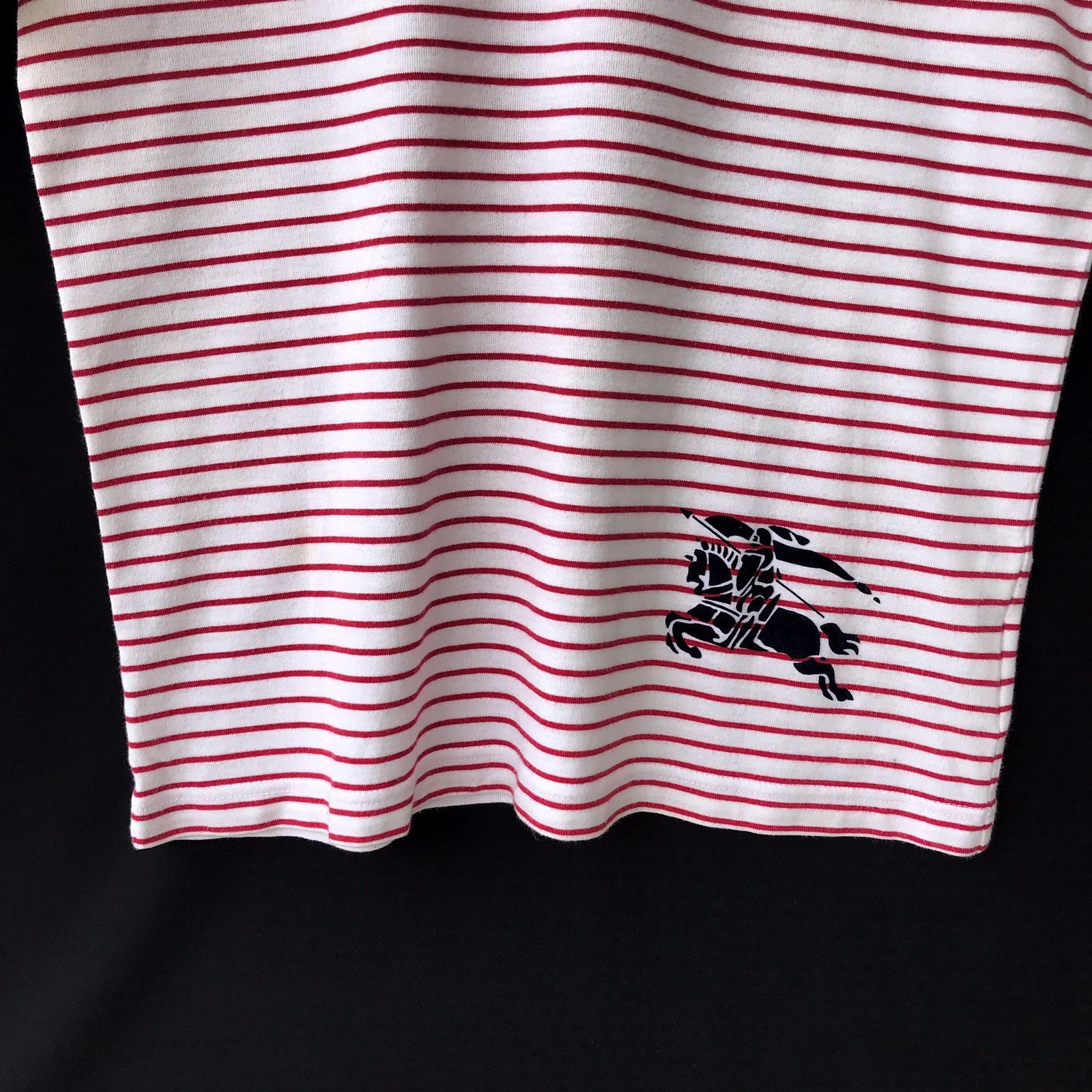 Burberry Iconic Big Logo Black Label Kurt Cobain Striped SS Shirt Size US S / EU 44-46 / 1 - 4 Thumbnail