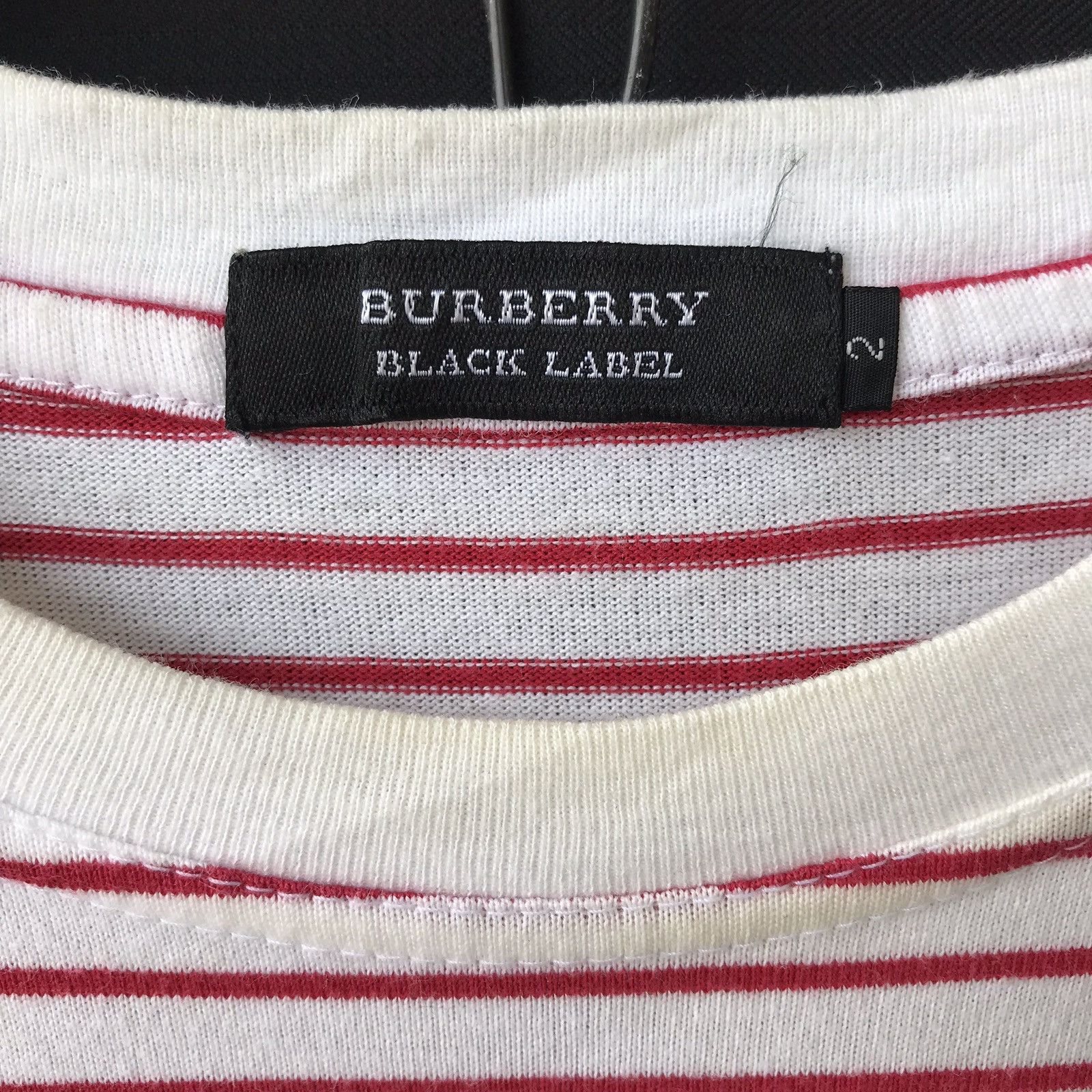Burberry Iconic Big Logo Black Label Kurt Cobain Striped SS Shirt Size US S / EU 44-46 / 1 - 6 Thumbnail