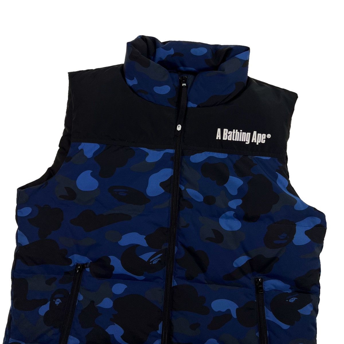 image of Bape Blue Camo Gilet, Men's (Size Medium)