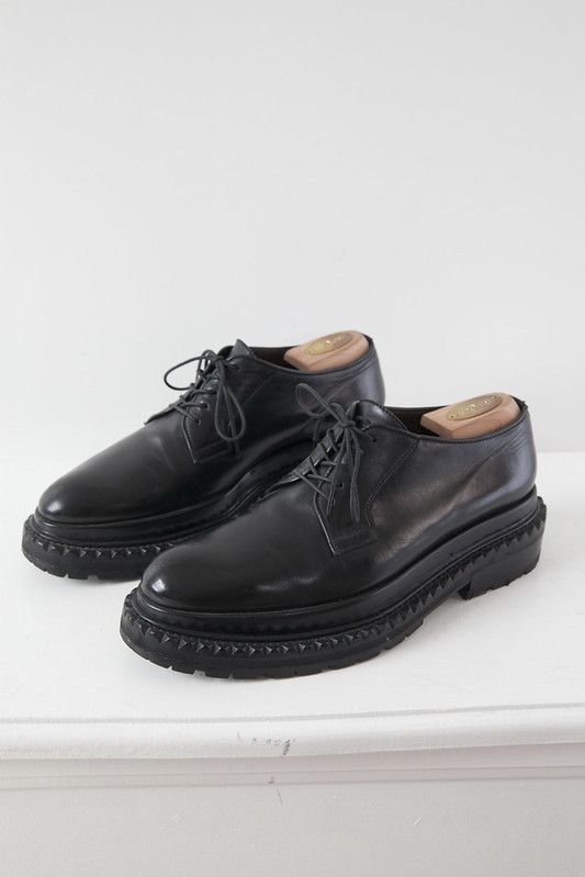 Pre-owned Raf Simons Aw08 Double Sole Creepers Shoes In Black