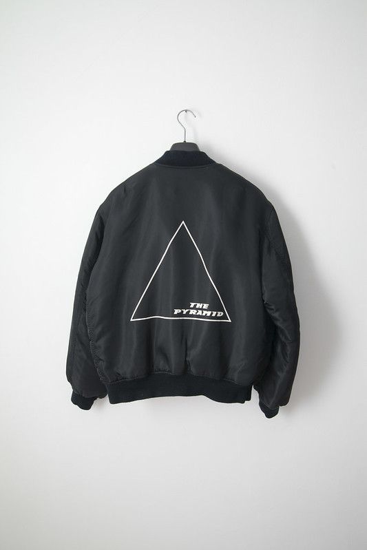 image of Raf Simons Ss00 Minimal Pyramid Ma-1 in Black, Men's (Size Small)