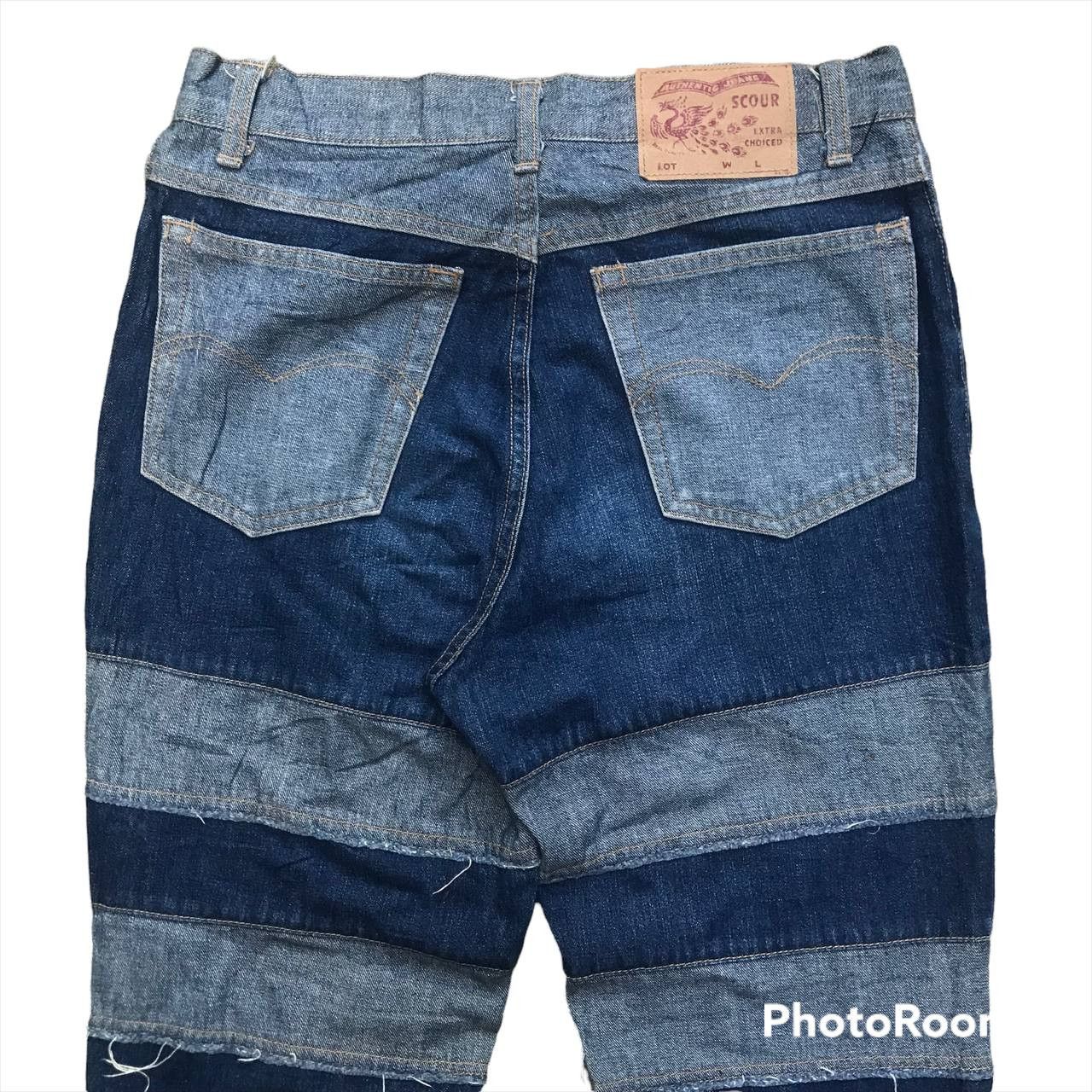 20471120 × Beauty Beast × Hysteric Glamour Japanese Brand Hagi Patchwork Denim Pants Size US 30 / EU 46 - 3 Thumbnail