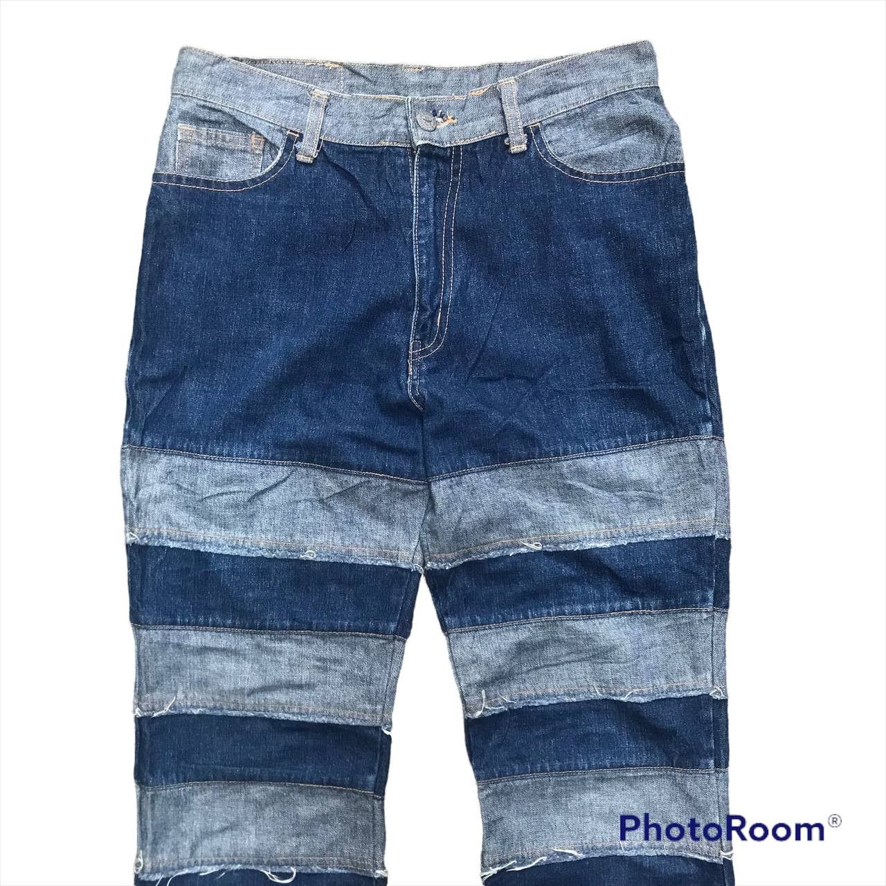 20471120 × Beauty Beast × Hysteric Glamour Japanese Brand Hagi Patchwork Denim Pants Size US 30 / EU 46 - 4 Thumbnail