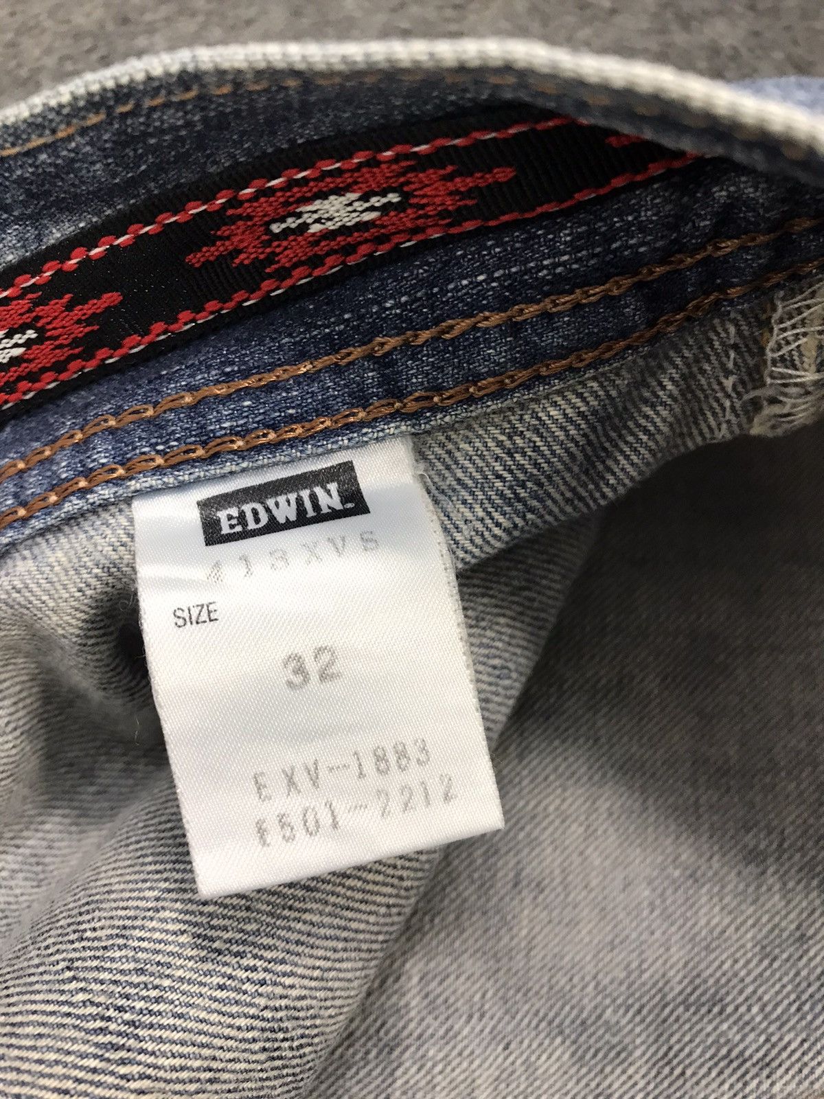 Edwin × Vintage Vintage Edwin Bushpant Light Blue Wash Design Size US 33 - 14 Thumbnail
