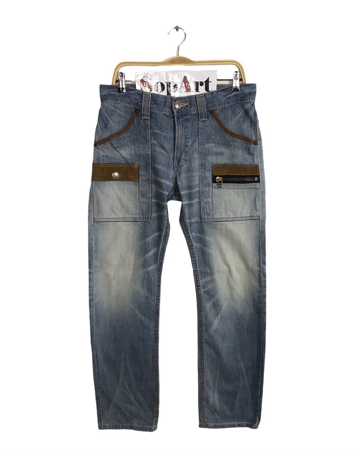 Edwin × Vintage Vintage Edwin Bushpant Light Blue Wash Design Size US 33 - 1 Thumbnail