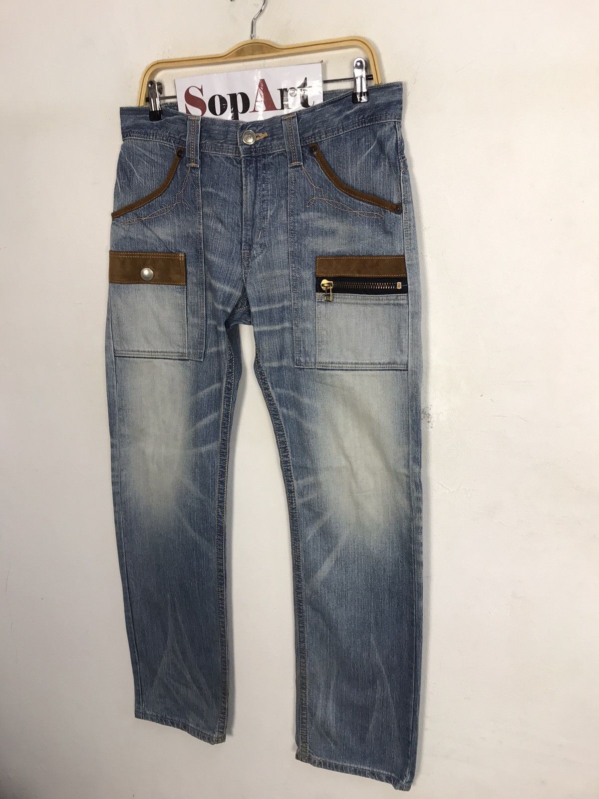 Edwin × Vintage Vintage Edwin Bushpant Light Blue Wash Design Size US 33 - 4 Thumbnail