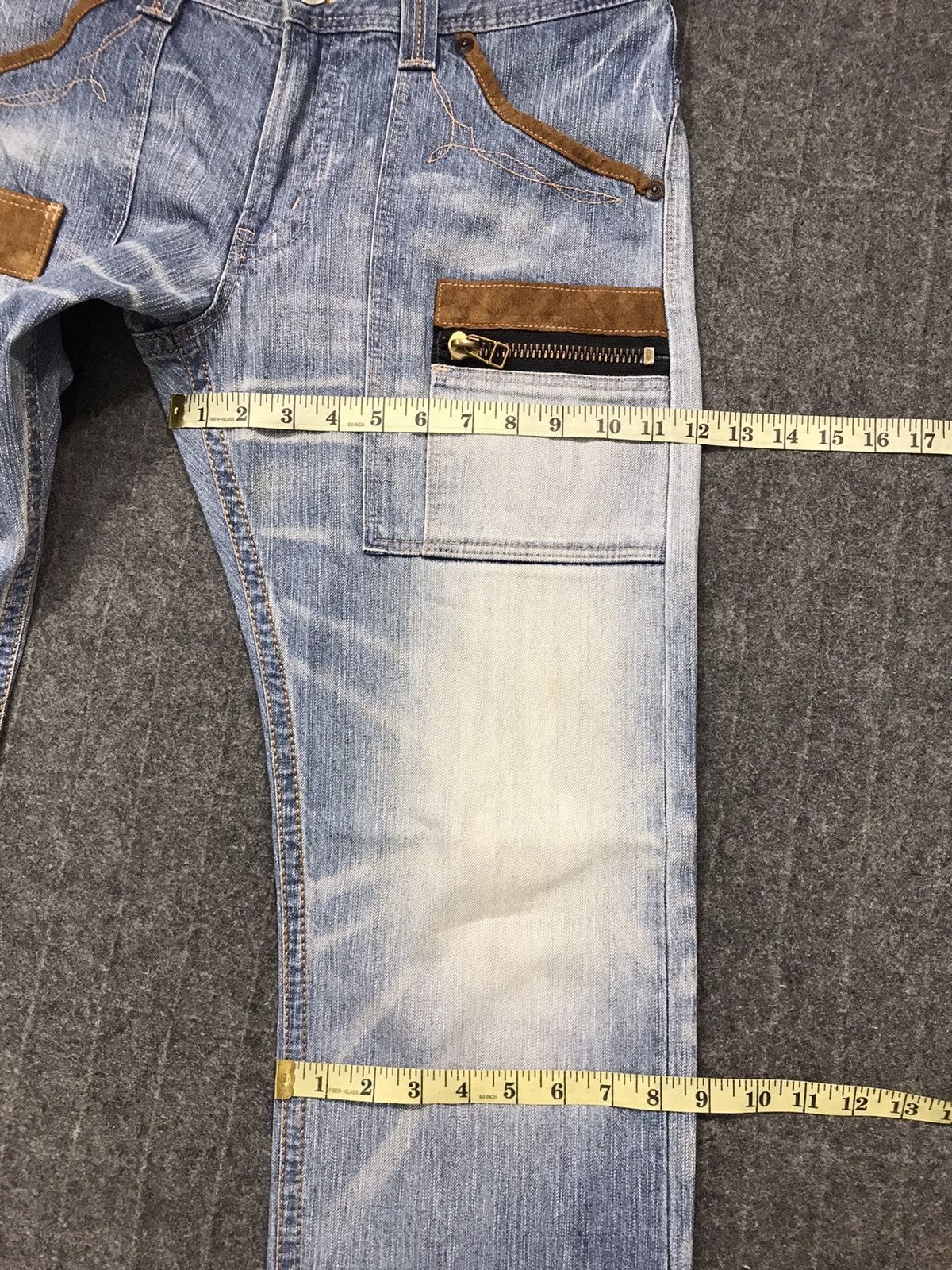 Edwin × Vintage Vintage Edwin Bushpant Light Blue Wash Design Size US 33 - 17 Thumbnail