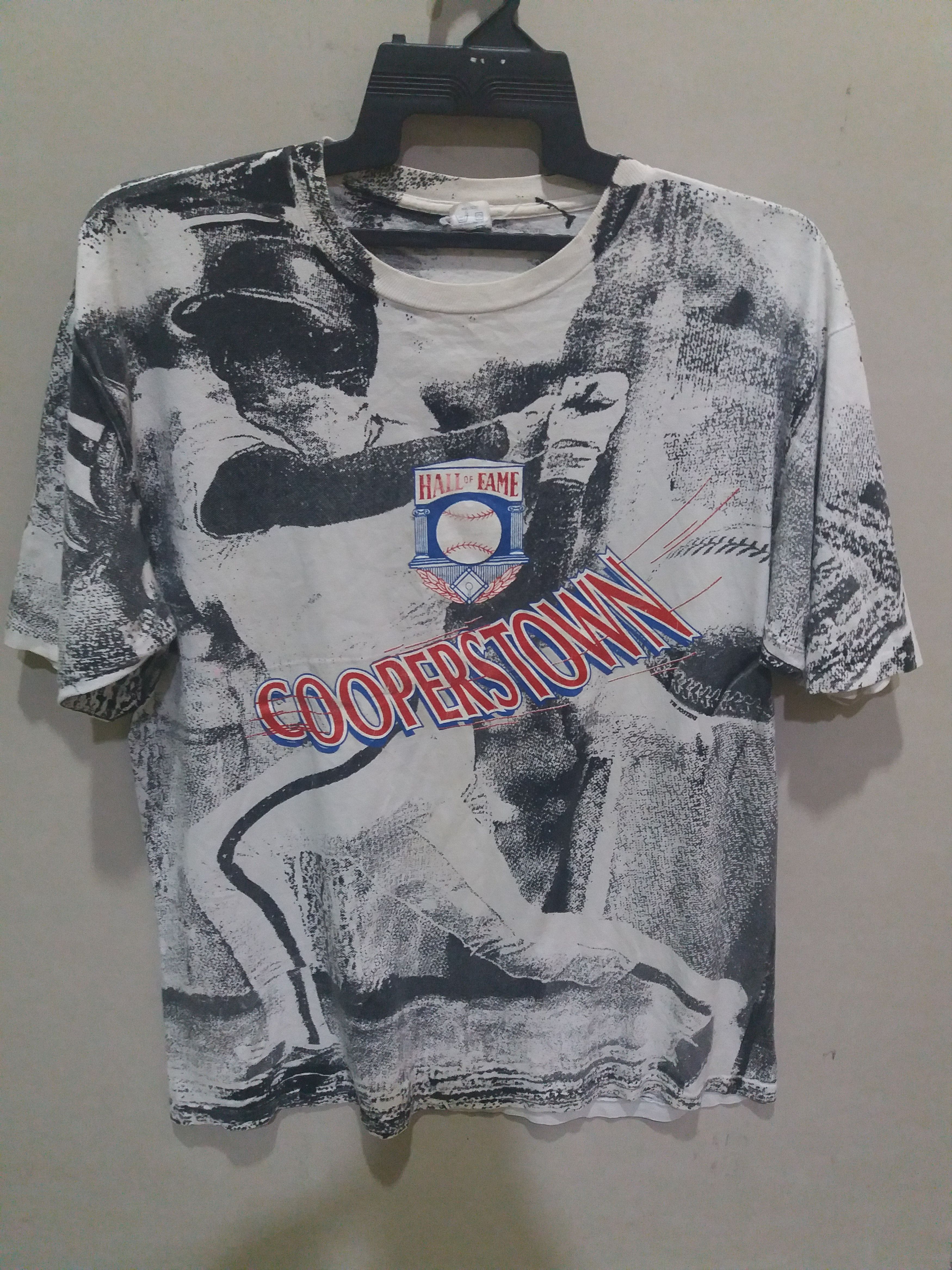 Cooperstown Collection × Vintage Vintage COOPERSTOWN Baseball Full Print Hall Of Hame Shirt Size US XL / EU 56 / 4 - 1 Thumbnail