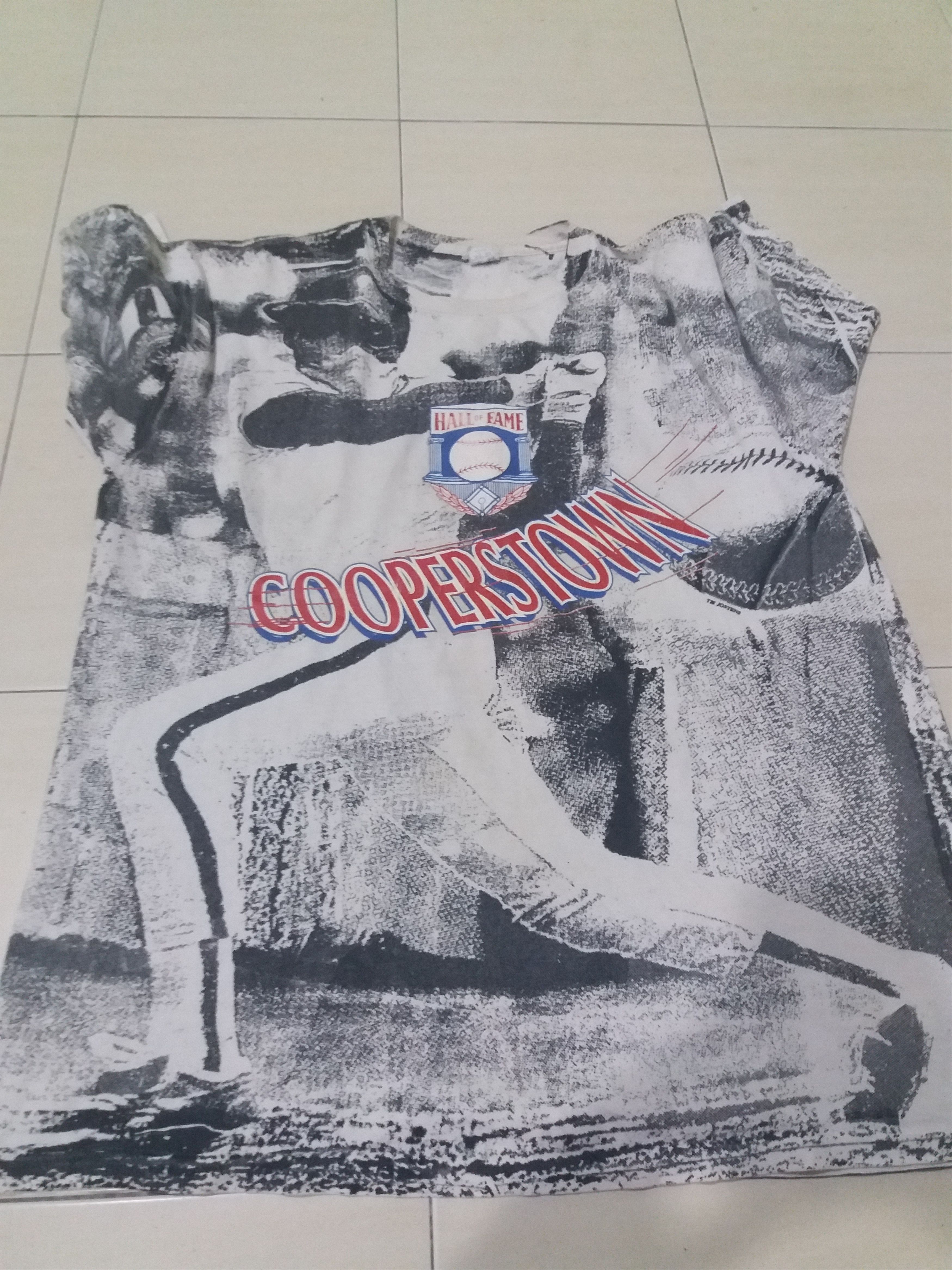 Cooperstown Collection × Vintage Vintage COOPERSTOWN Baseball Full Print Hall Of Hame Shirt Size US XL / EU 56 / 4 - 5 Thumbnail