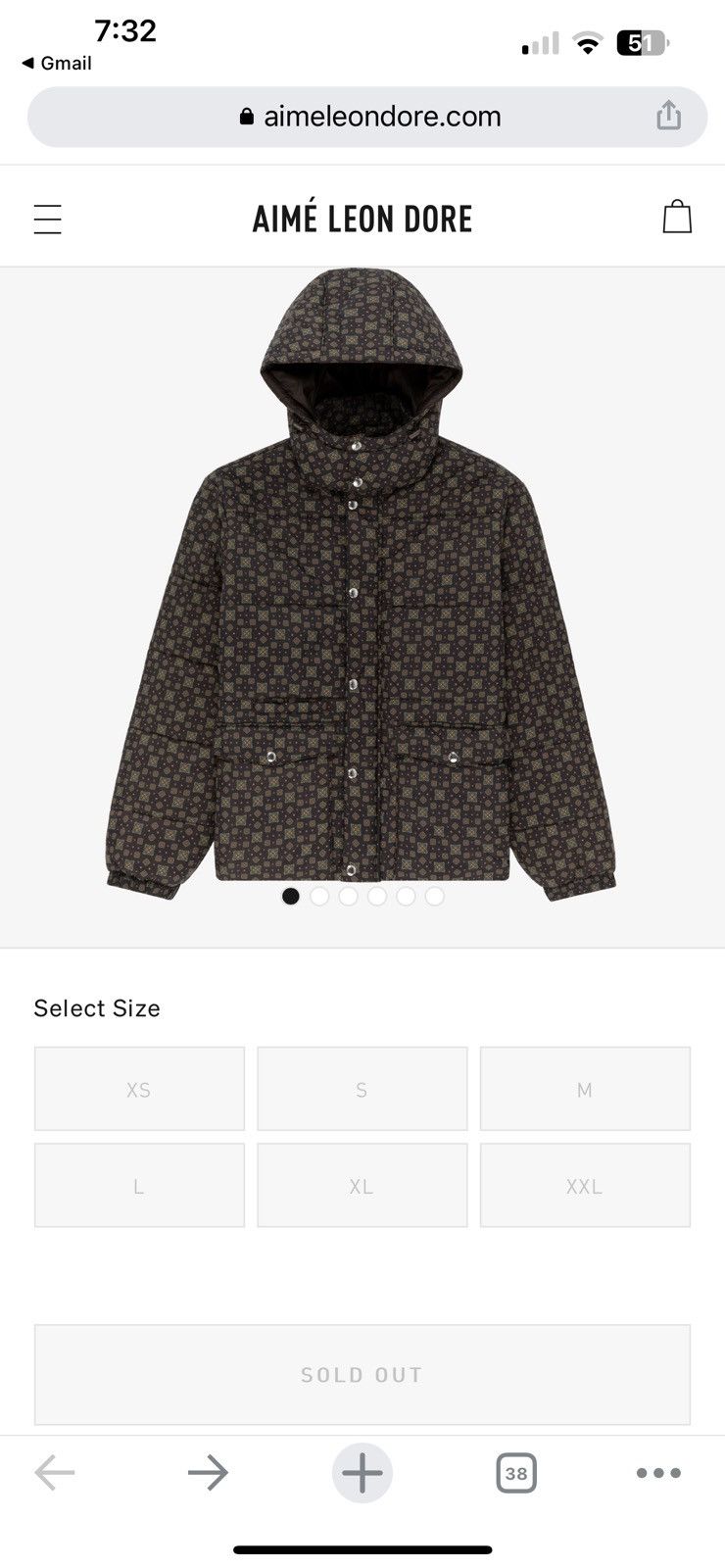 Aime Leon Dore Foulard Print Puffer Jacket Size US L / EU 52-54 / 3 - 13 Thumbnail