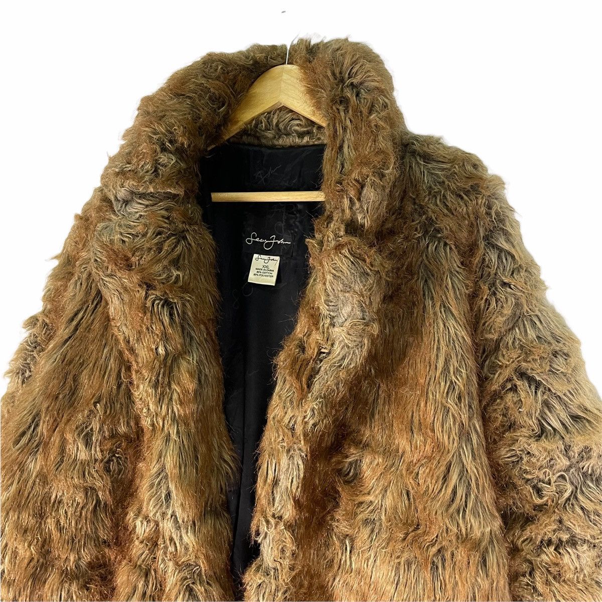Sean John ❄️SEAN JOHN Faux Fur Coat Jacket Size US XXL / EU 58 / 5 - 6 Thumbnail