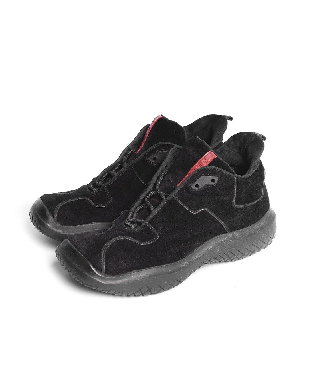 image of Vintage Prada Sport Vibram Suede Boots in Black, Women's (Size 9.5)