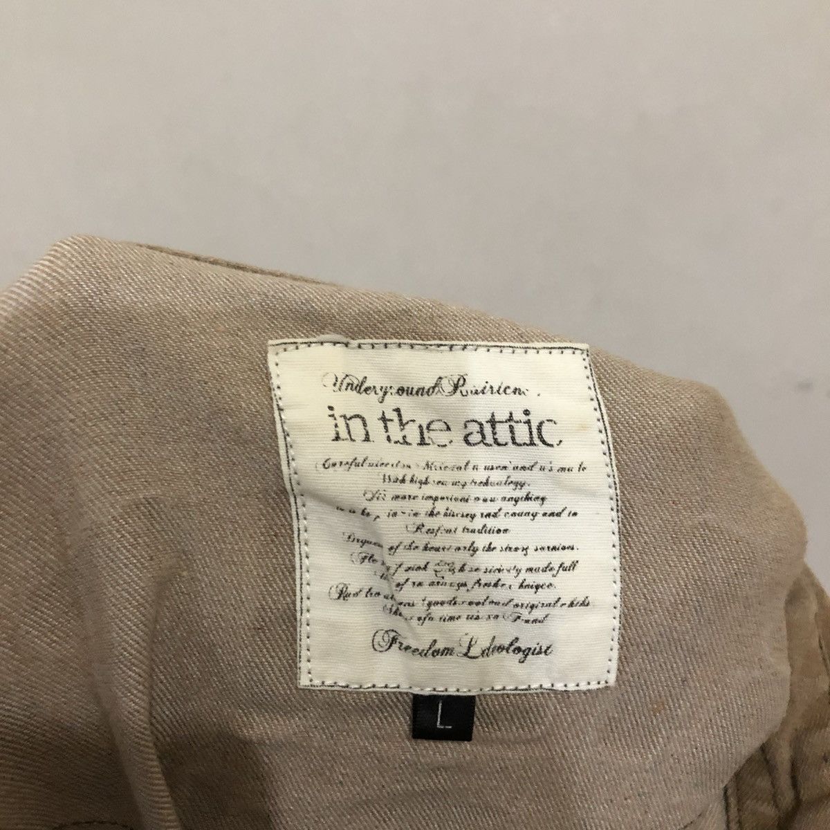 In The Attic In The Attic Big Logo Button Light Jacket Punk Design Size US L / EU 52-54 / 3 - 12 Thumbnail