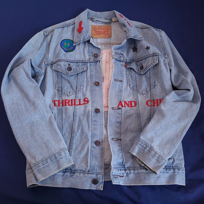 Astroworld merch outlet denim jacket