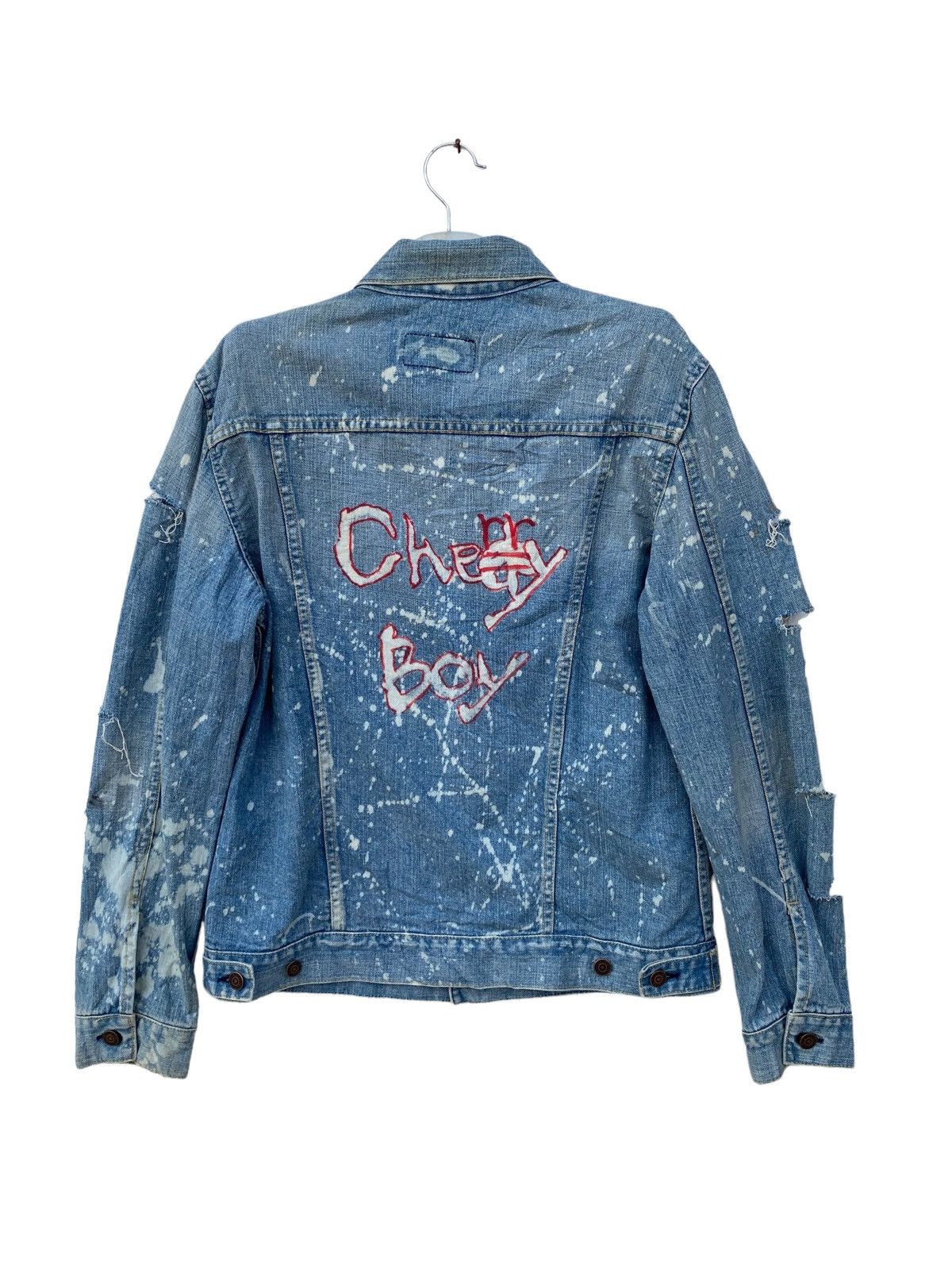 Levi's Hyper Rare!! Vintage Thrashed Levis Paint Splatter Jacket Size US L / EU 52-54 / 3 - 2 Thumbnail