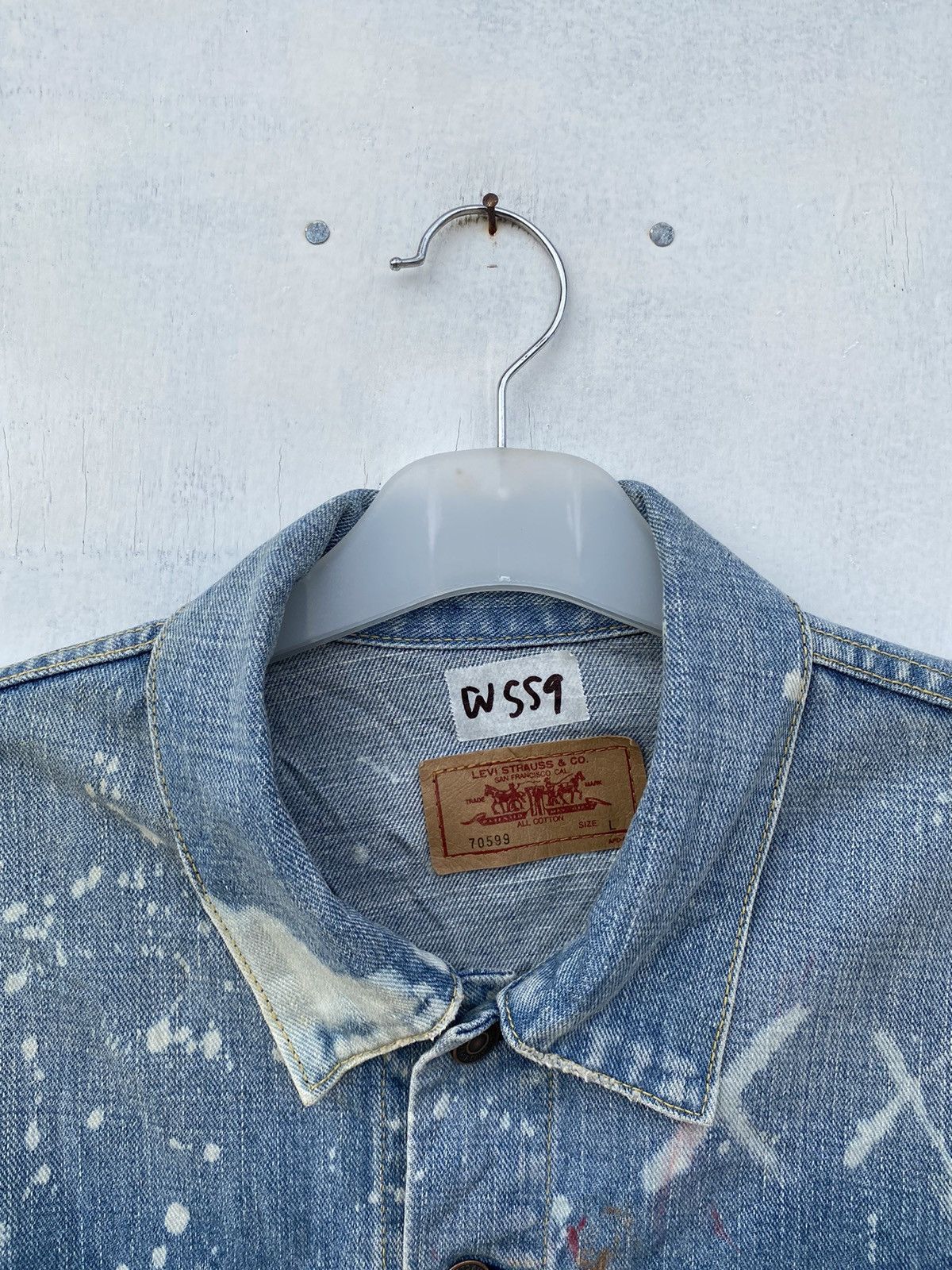 Levi's Hyper Rare!! Vintage Thrashed Levis Paint Splatter Jacket Size US L / EU 52-54 / 3 - 8 Thumbnail