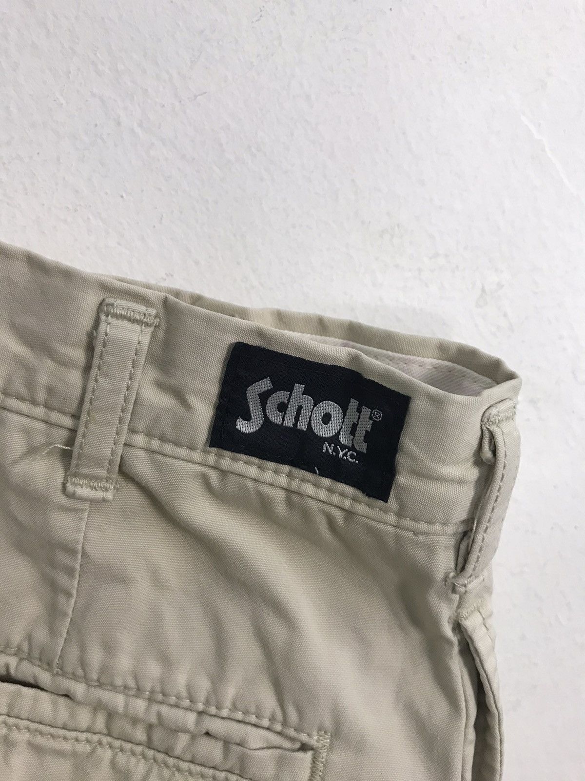 image of Schott Nyc Straight Cut Style Pants Khakis Size 27 in Beige, Men's