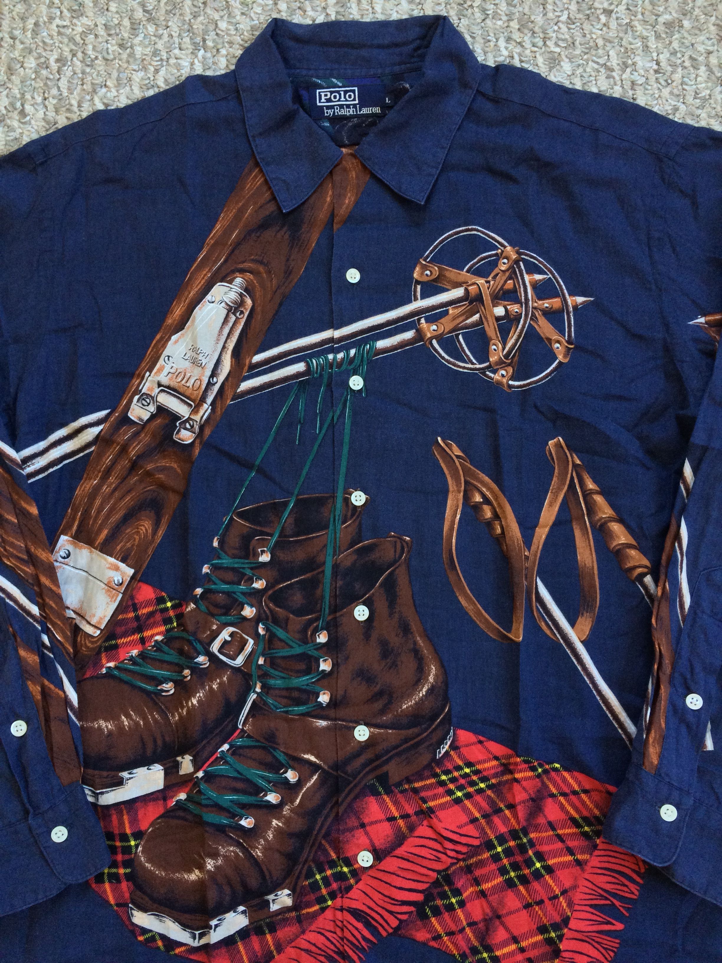 Polo Ralph Lauren Vintage 90s Polo Ralph Lauren Ski Boots Button Up Shirt Size US L / EU 52-54 / 3 - 2 Thumbnail
