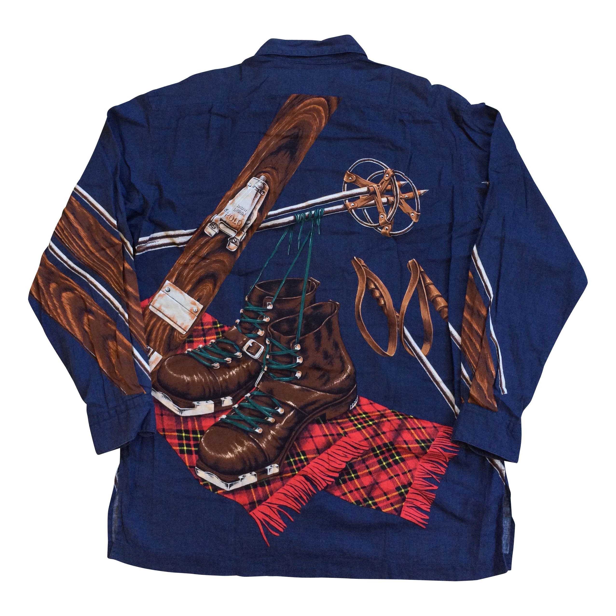 Polo Ralph Lauren Vintage 90s Polo Ralph Lauren Ski Boots Button Up Shirt Size US L / EU 52-54 / 3 - 5 Thumbnail
