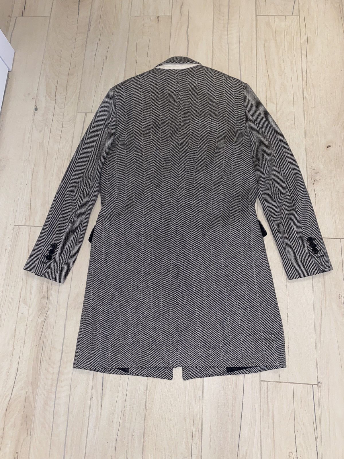 AMI Alexandre Mattiussi Chevron Pattern Single Breasted Coat Size US M / EU 48-50 / 2 - 8 Thumbnail