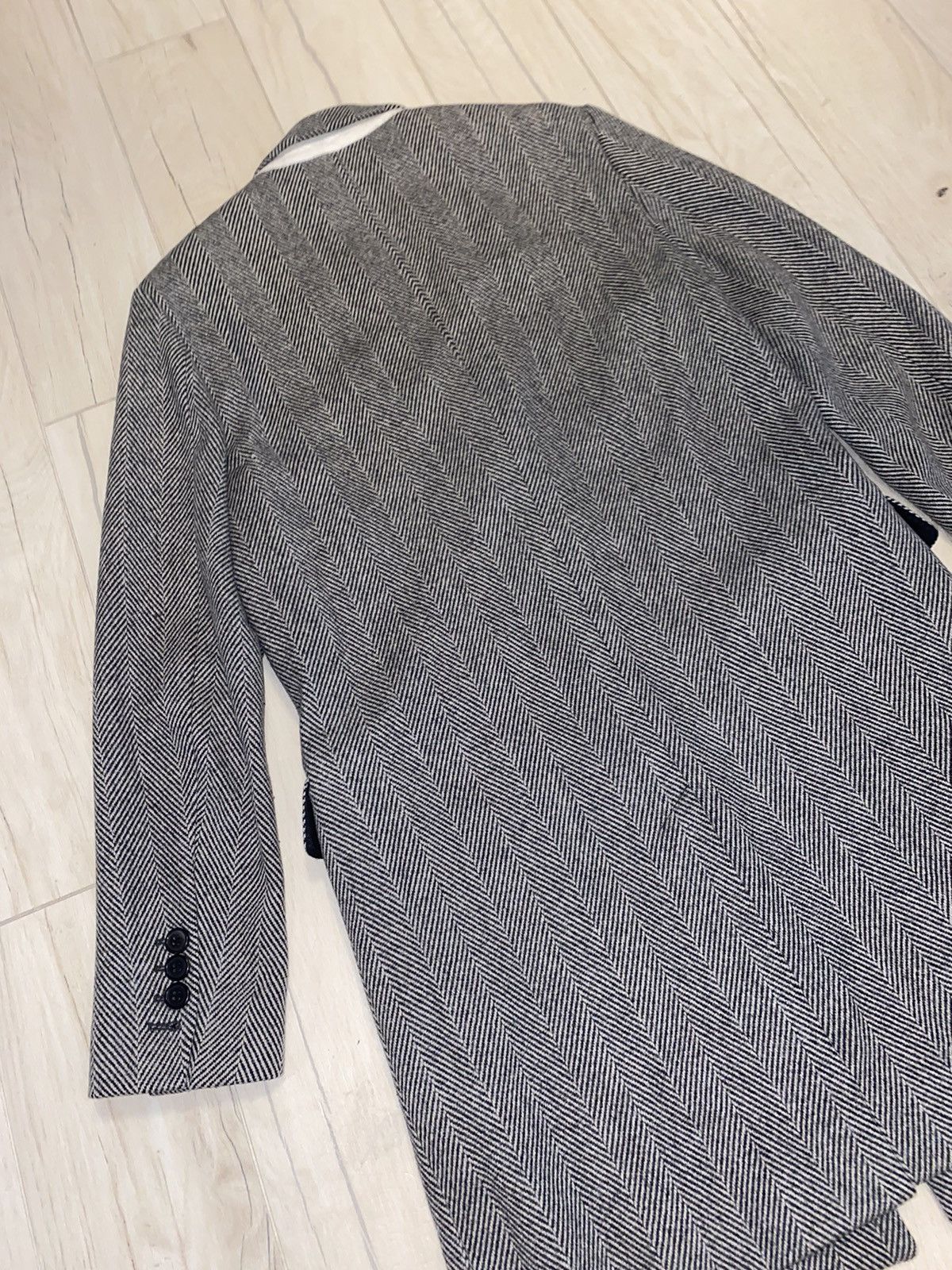 AMI Alexandre Mattiussi Chevron Pattern Single Breasted Coat Size US M / EU 48-50 / 2 - 9 Thumbnail