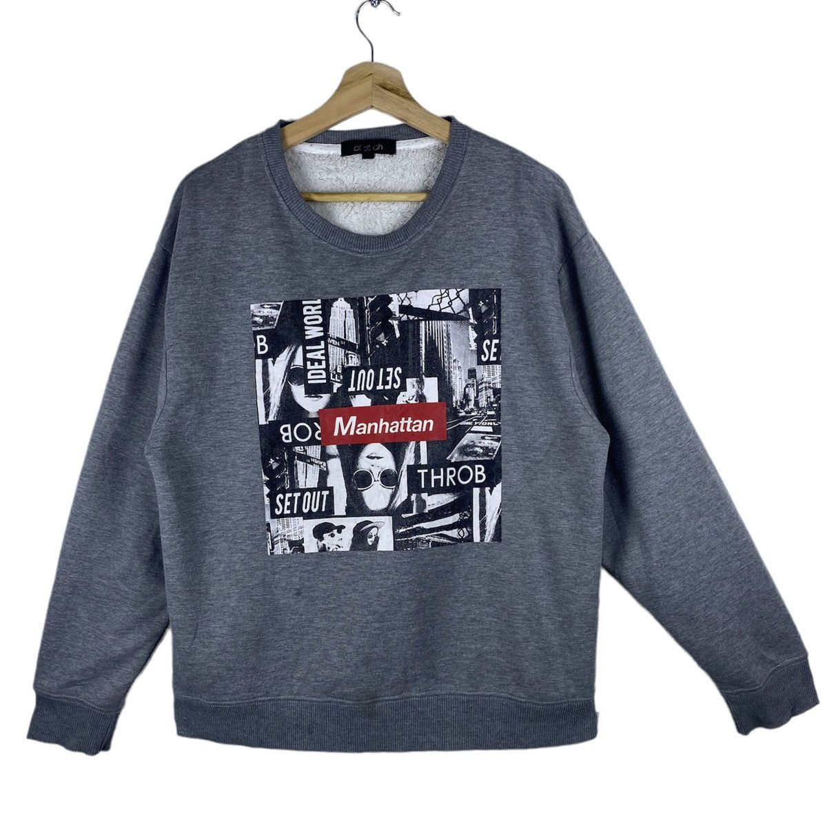 image of Manhattan Portage Vintage Manhattan’S Fleece Lining Sweatshirt By Ab Tech, Men's (Size Large)