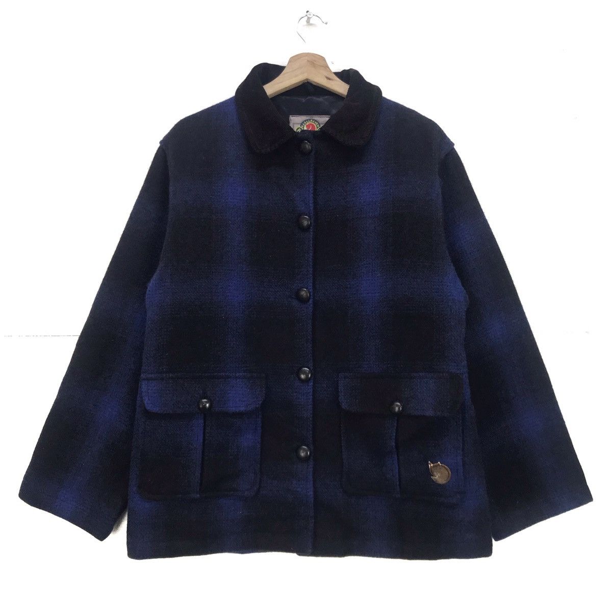 🔥Fjallraven Blue Check Wool Jacket