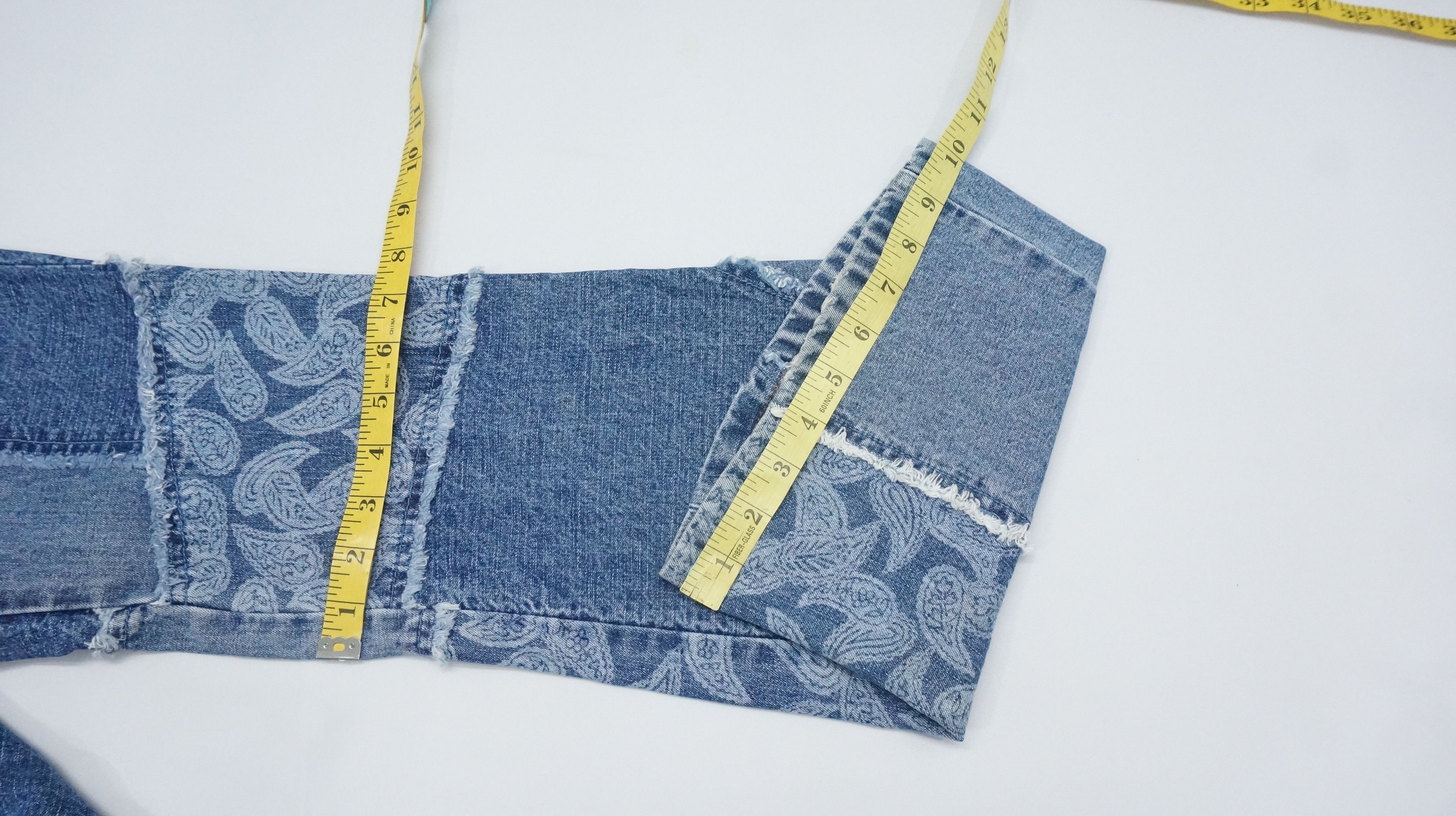 Japanese Brand Rare Vintage 90s Flare High Waisted Patchwork Women Jeans Size 24" / US 00 / IT 34 - 15 Thumbnail